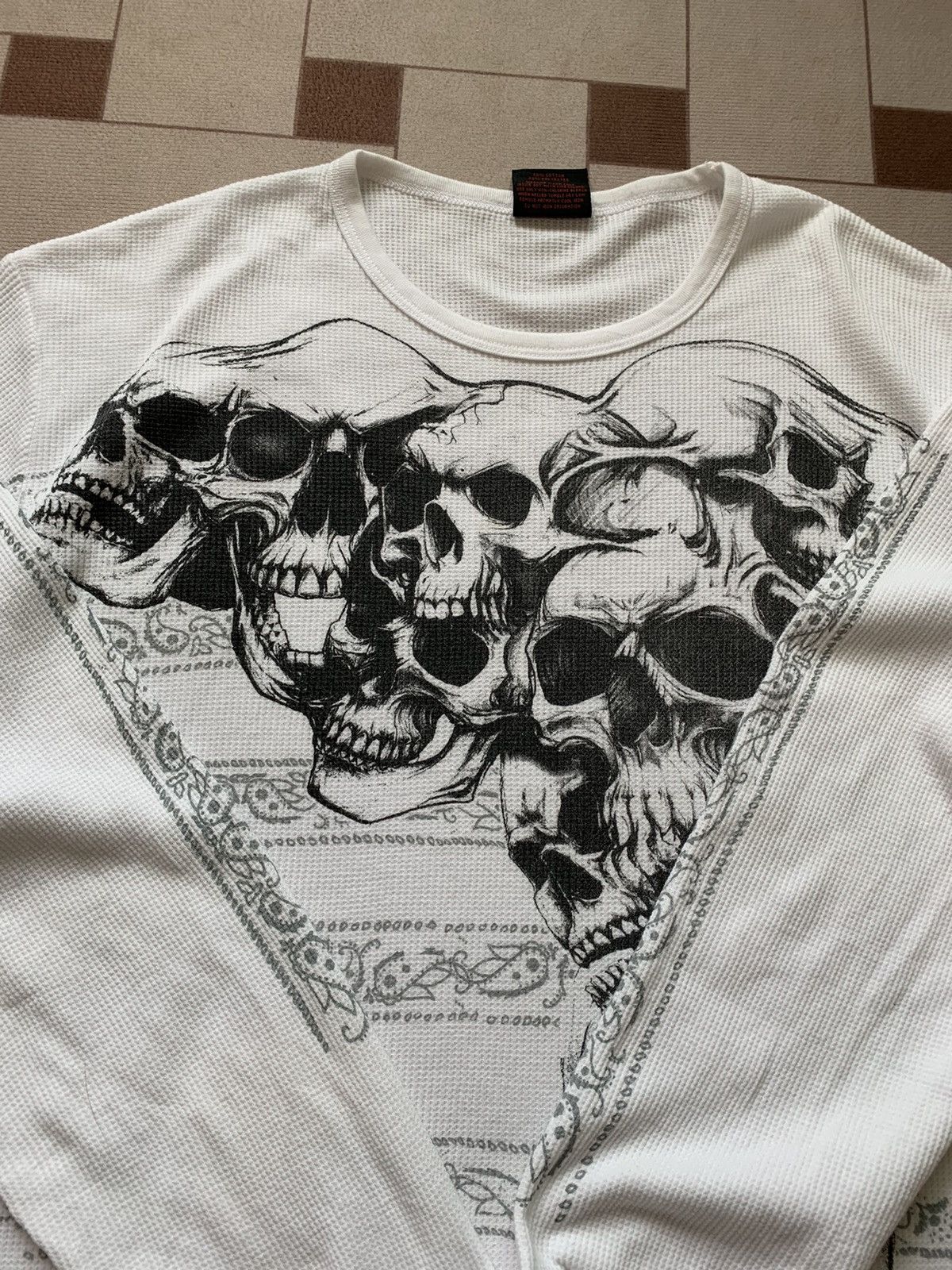 Affliction Vintage Y2K MMA Elite Waffle Shirt Size US XL / EU 56 / 4 - 4 Thumbnail