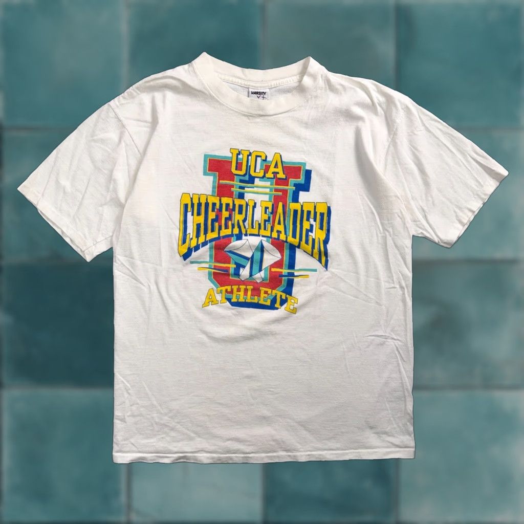 ESPIRIT VINTAGE UCA Cheerleader Athlete VTG T Shirt Men M White Shirt Y2K 2000s College Spirit Football Promo Size US M / EU 48-50 / 2 - 1 Thumbnail