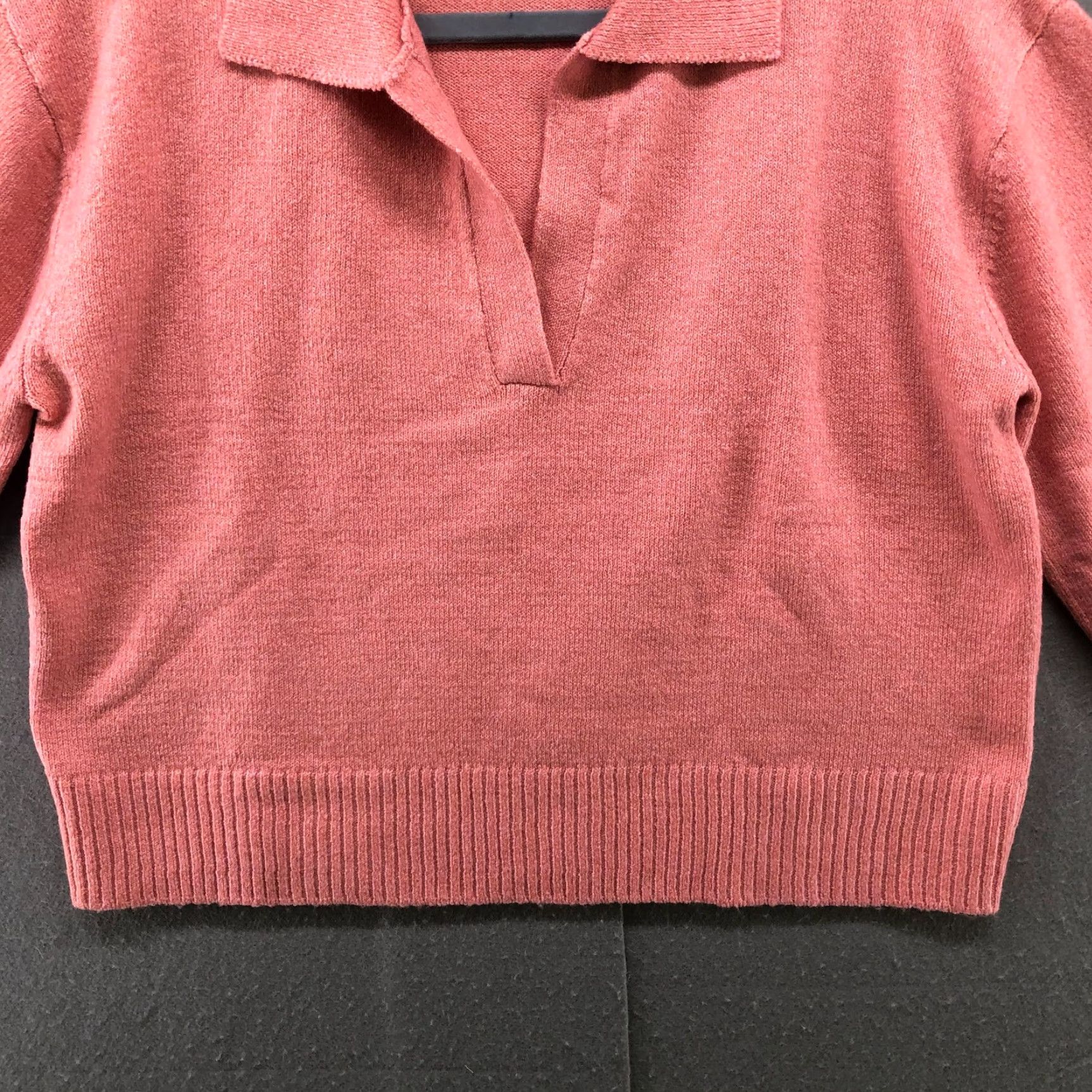 Vintage NWOT It's Our Time Collared Sweater Womens M Pink Lightweight Strech Split Neck Size M / US 6-8 / IT 42-44 - 4 Thumbnail