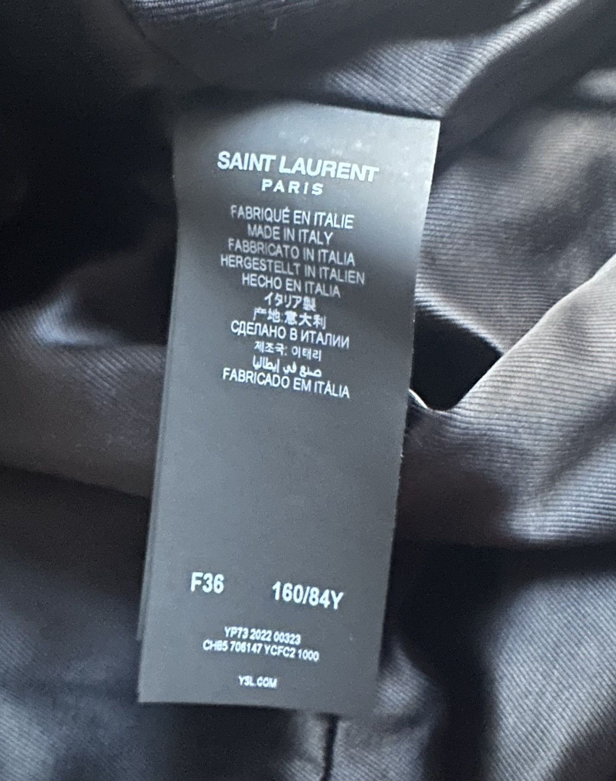 Saint Laurent Paris Saint Laurent Longline Leather Biker Jacket Size XS / US 0-2 / IT 36-38 - 10 Thumbnail