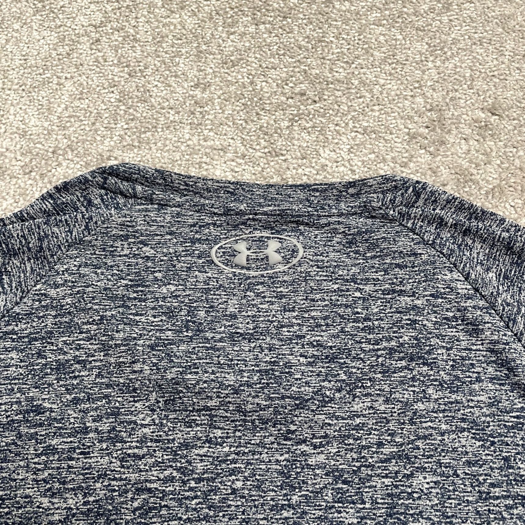 Under Armour Under Armour HeatGear Loose Fit Active T-Shirt Mens XL Heather Blue Crew Tee Size US XL / EU 56 / 4 - 3 Thumbnail
