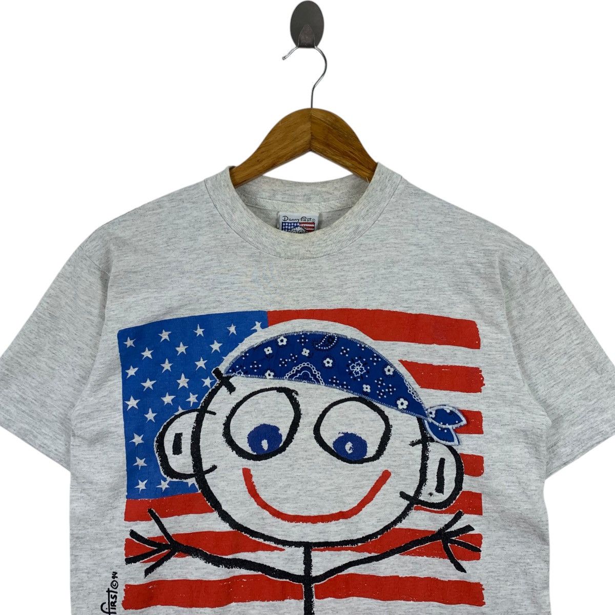 Vintage Vintage 90s DANNY FIRST USA Cartoon Print Grey Short Shirt Size US M / EU 48-50 / 2 - 2 Thumbnail