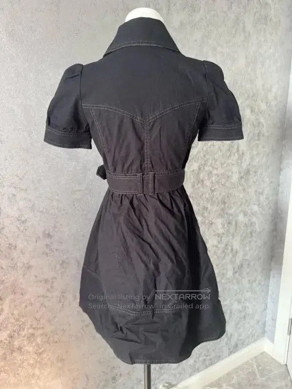 Burberry Burberry Black Cotton Blend Midi Dress. Size M / US 6-8 / IT 42-44 - 4 Thumbnail