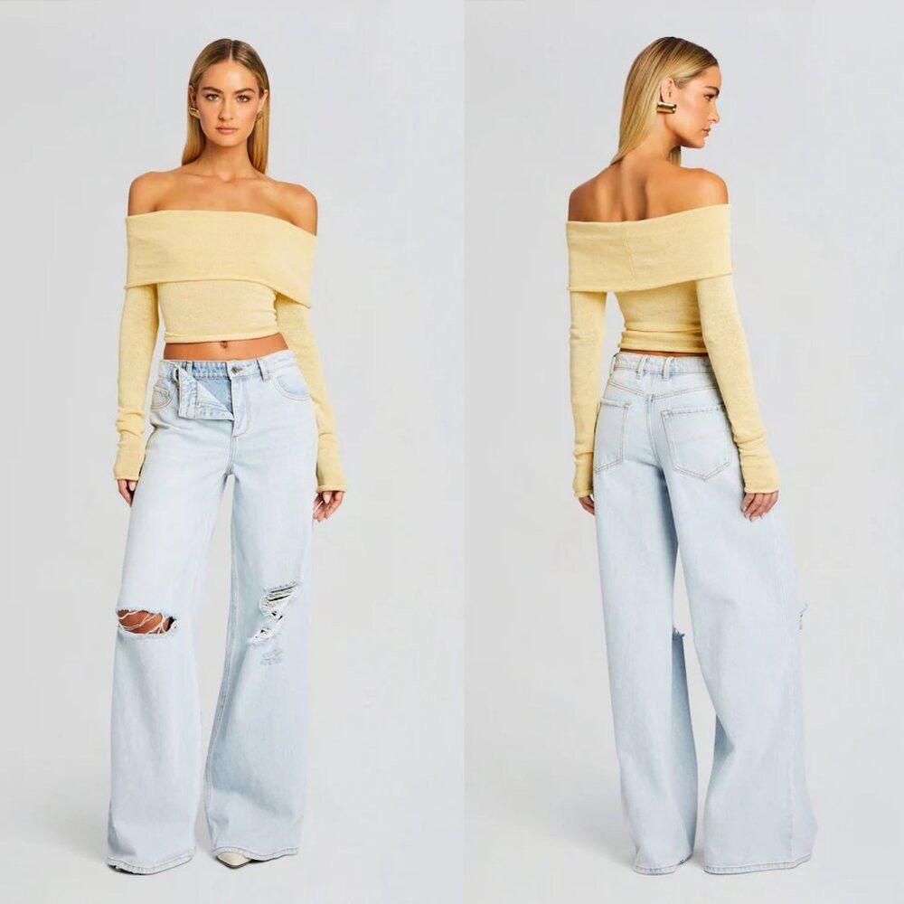 SER.O.YA NWT New $328 SER.O.YA Blythe Jeans in Skylight Size 28 Size 28" / US 6 / IT 42 - 1 Thumbnail