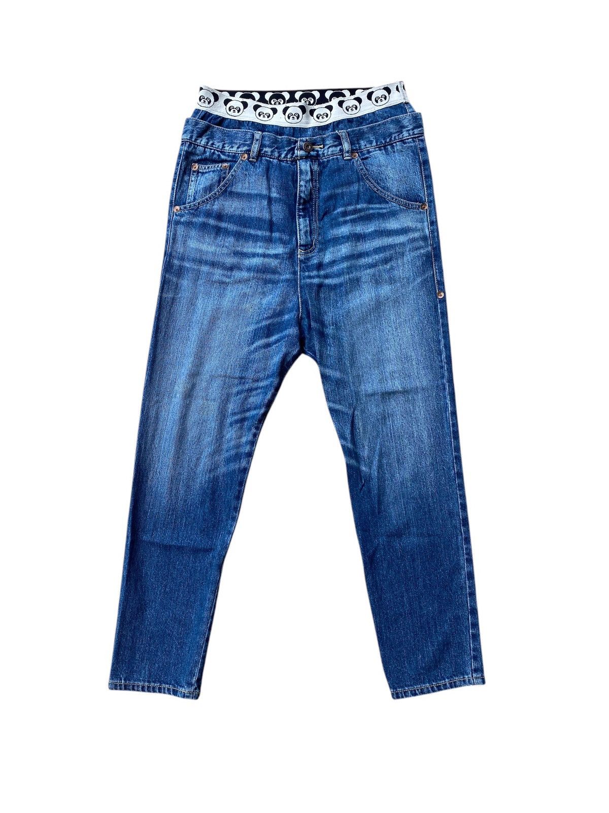 If Six Was Nine × Japanese Brand × Le Grande Bleu (L.G.B.) Candy stripers panda jeans Size US 32 / EU 48 - 3 Thumbnail