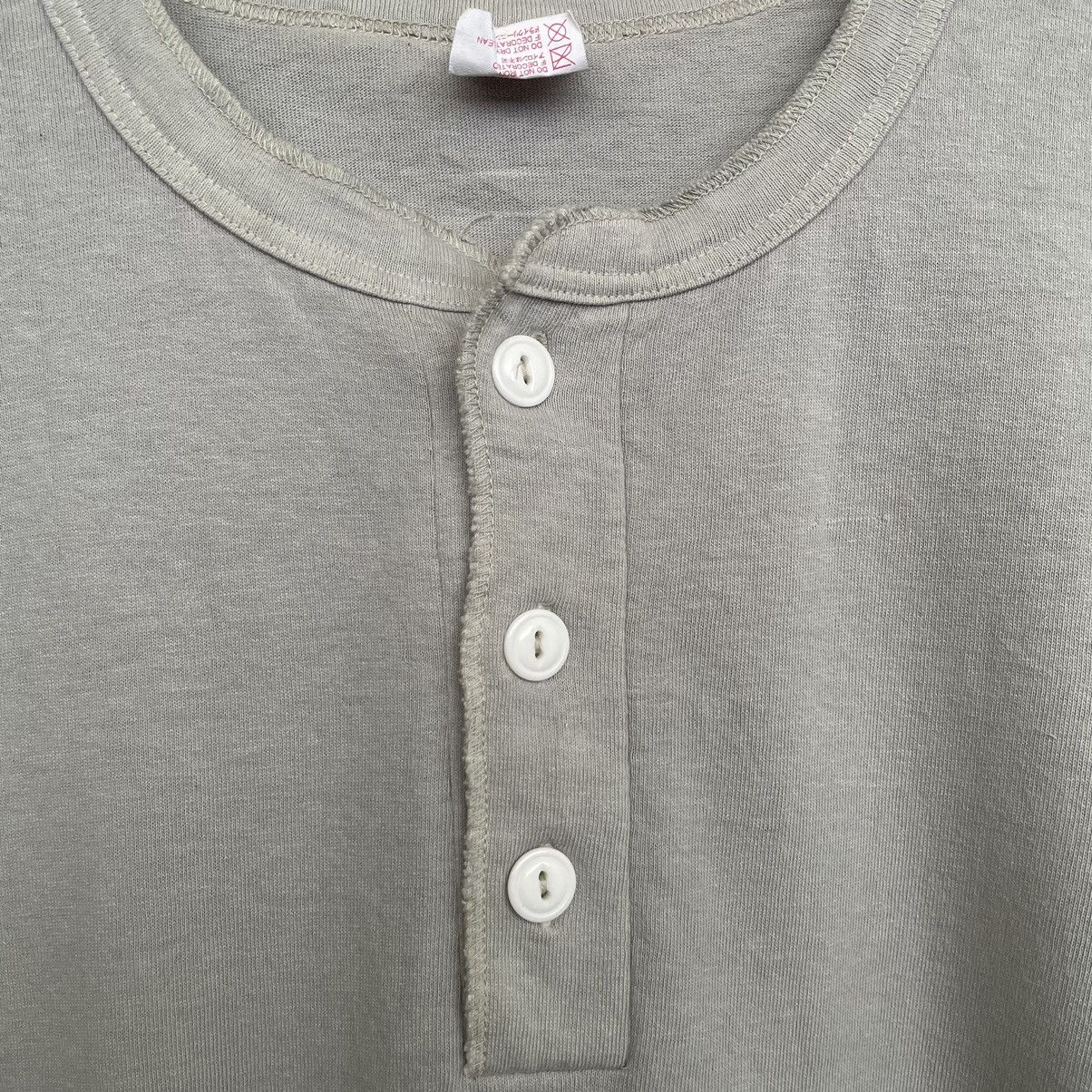 Vintage 1990s Healthknit Quarter Button Earth Tan Blank T Shirt Size US M / EU 48-50 / 2 - 2 Thumbnail