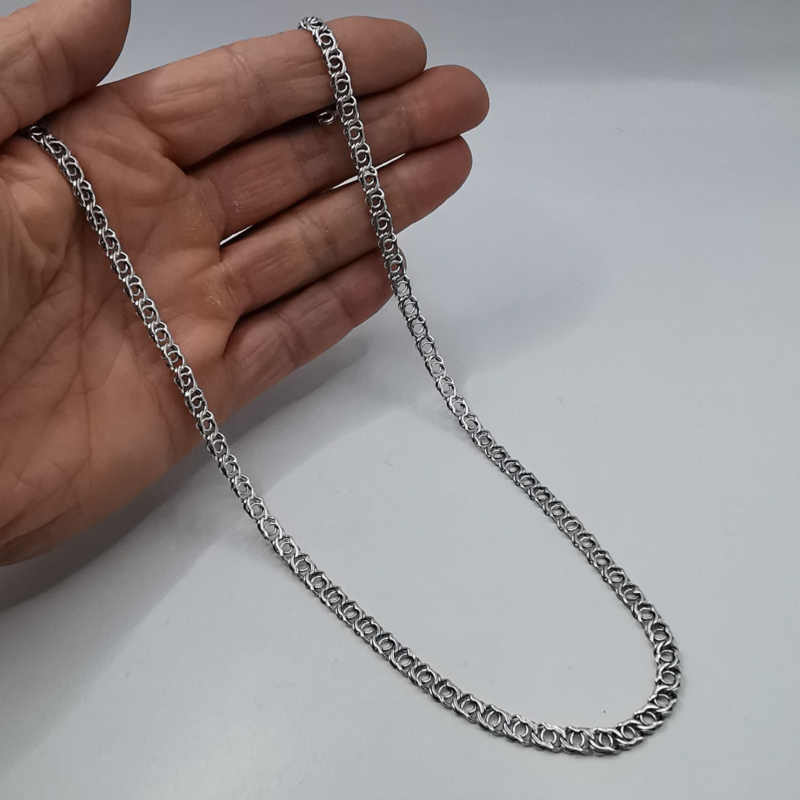 Sterling Silver Vintage Jewelry Chain, 925 Sterling Silver, Signed 17,61g Size ONE SIZE - 2 Thumbnail