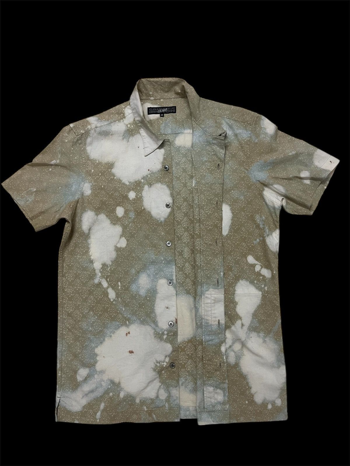 Gaultier Homme Objet × Jean Paul Gaultier Steal 🔥 Gaultier Homme Objet Shirt Button Up custom bleach Size US M / EU 48-50 / 2 - 7 Thumbnail