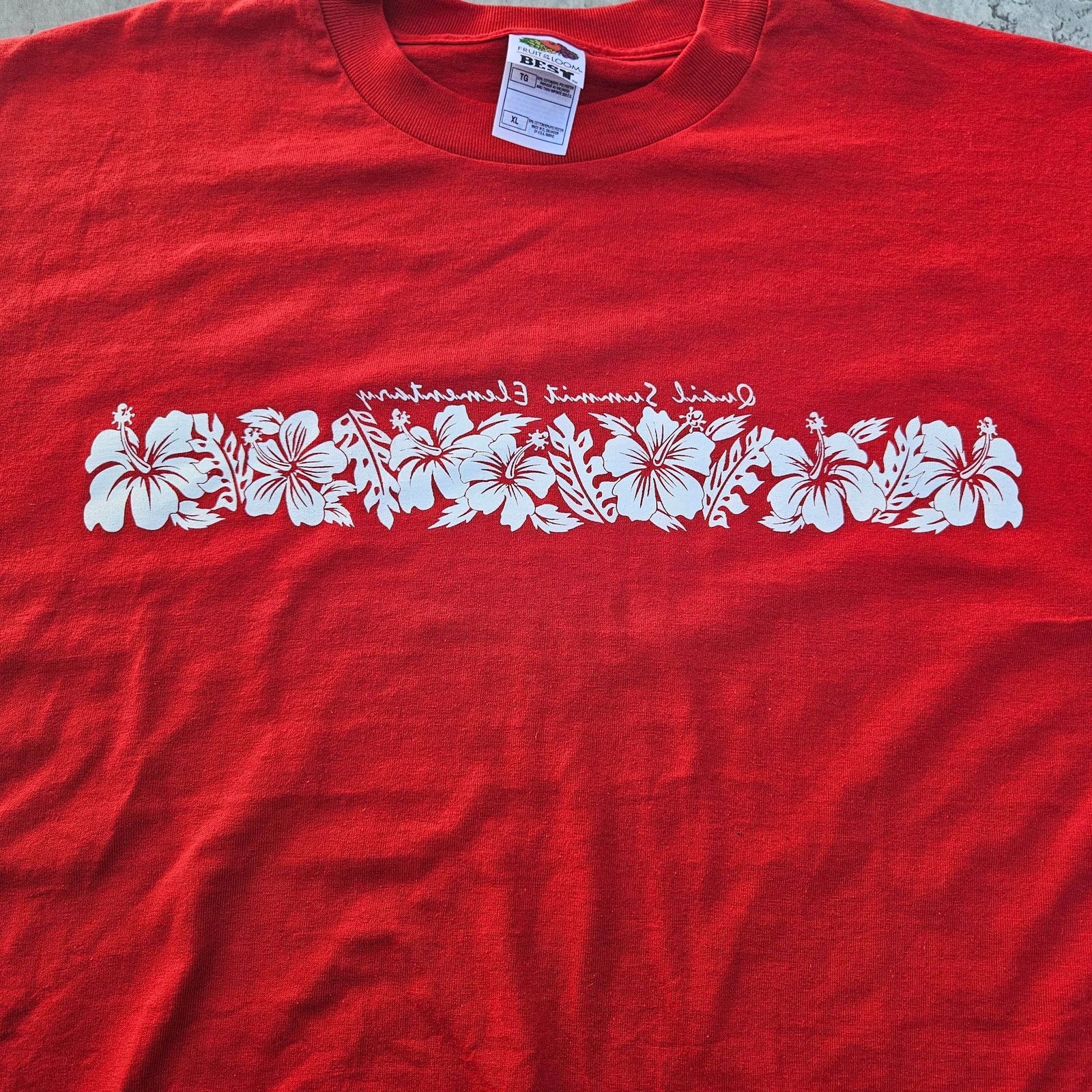 Fruit Of The Loom Y2K Red T-shirt Size XL Hawaii Theme Size US XL / EU 56 / 4 - 2 Thumbnail