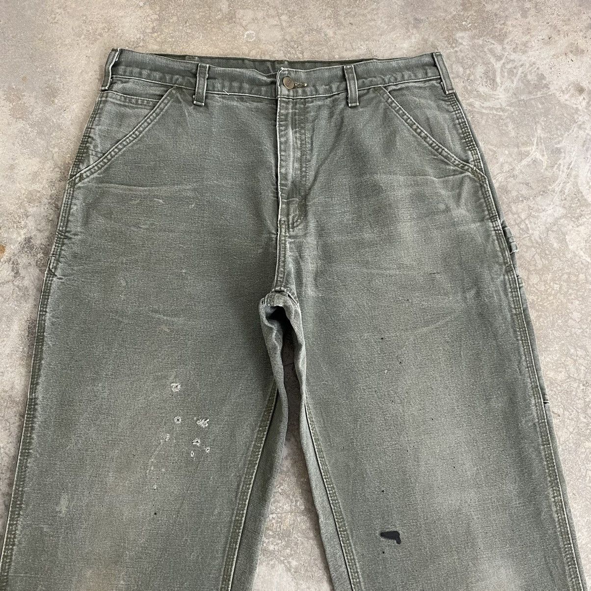 Carhartt Vintage Carhartt Faded Moss Green Carpenter Work Pants Size US 34 / EU 50 - 4 Thumbnail