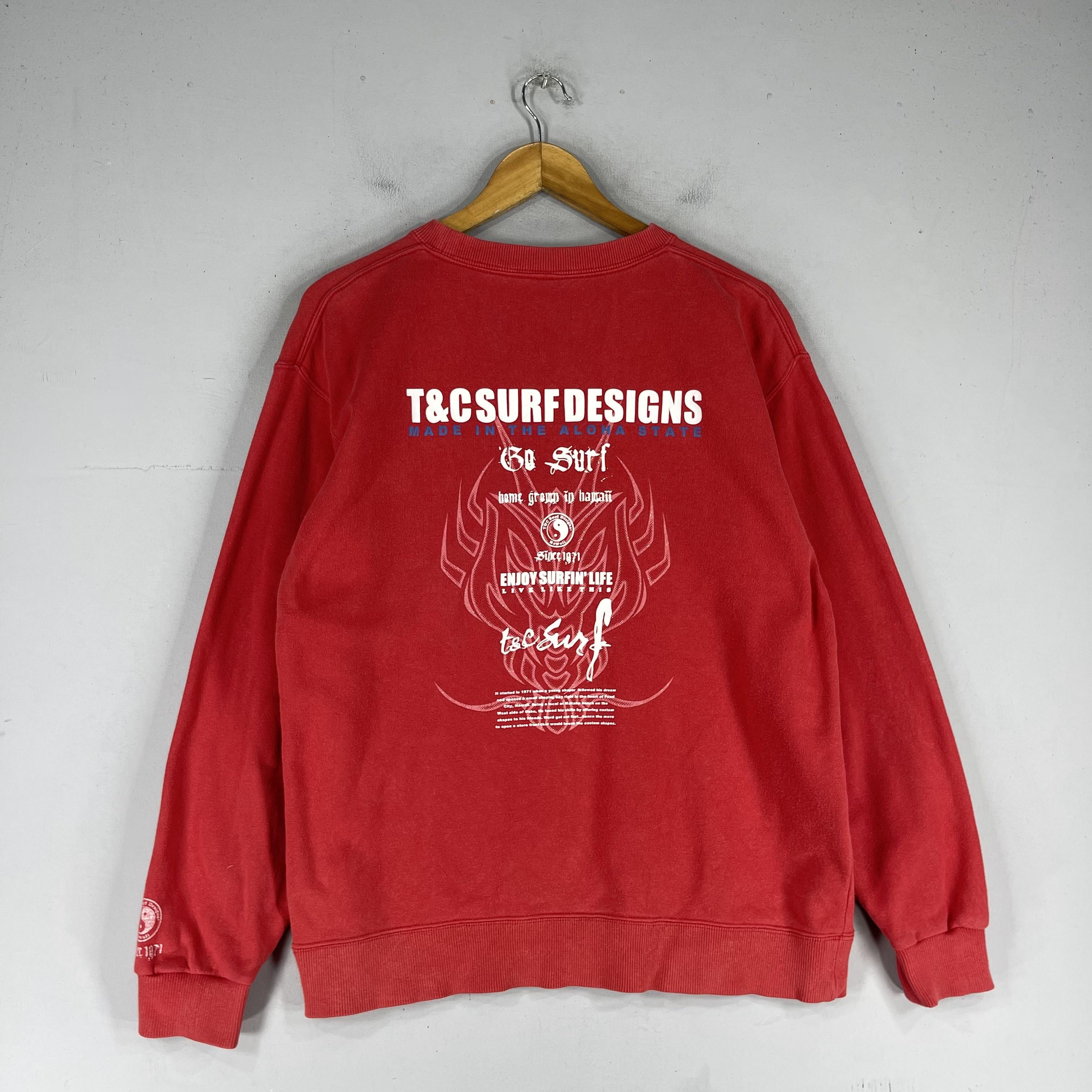 Japanese Brand × Vintage Vintage T&C Surf Design Back Hit Logo Printed Sweatshirt Size US M / EU 48-50 / 2 - 3 Thumbnail