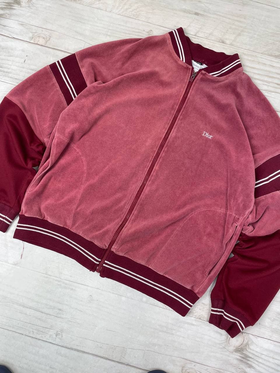 Christian Dior Monsieur Vintage Christian Dior Monsieur Velour Zip Up Jacket 1980s Size US L / EU 52-54 / 3 - 4 Thumbnail