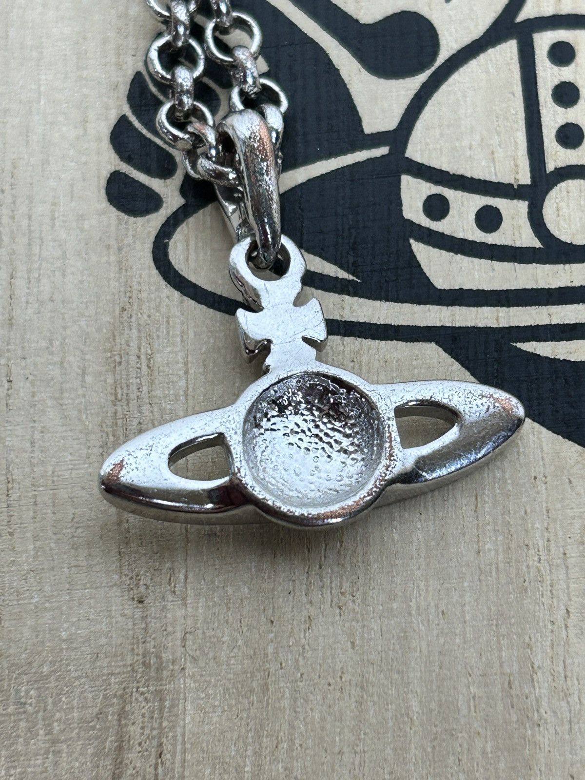 Vivienne Westwood 90s Vivienne Westwood Enamel Orb Necklace Pendant Silver Size ONE SIZE - 5 Thumbnail