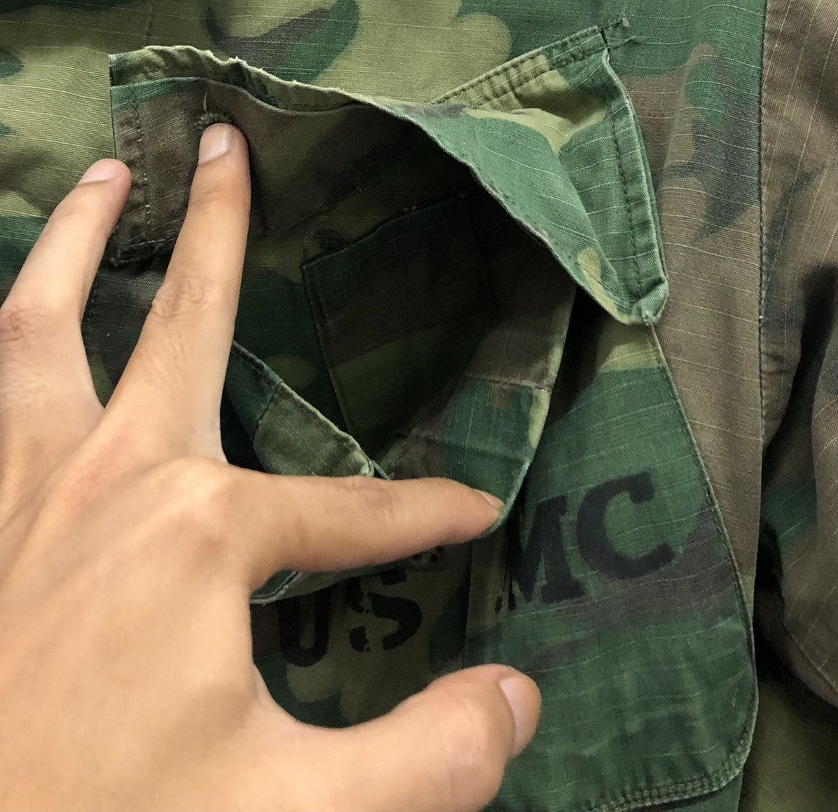 Vintage Vintage Us Army Woodland Camo Military Field Jacket Size US L / EU 52-54 / 3 - 5 Thumbnail