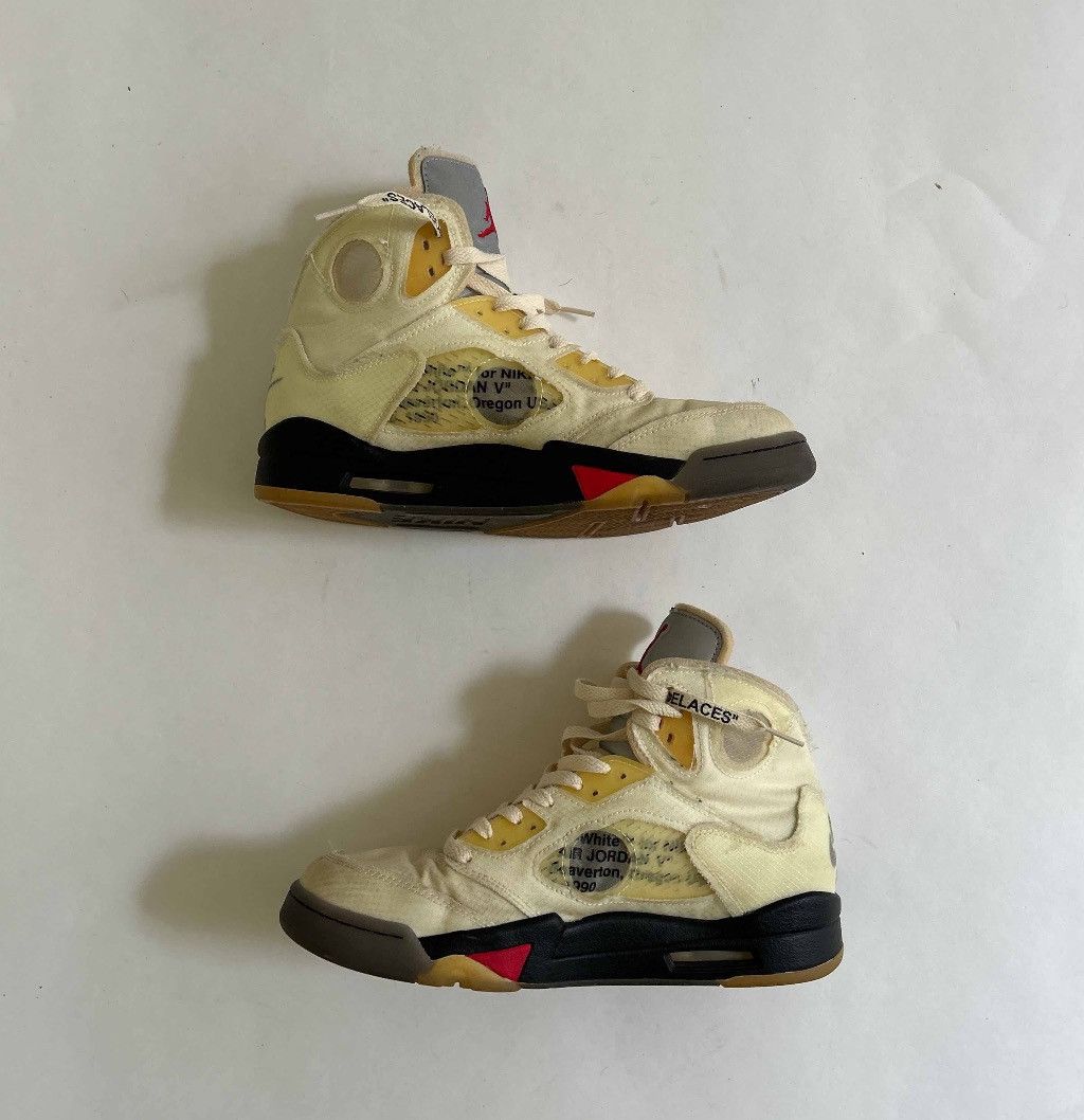 Nike × Off-White × Virgil Abloh Jordan 5 Off-White ‘sail’ size 9 Size US 9 / EU 42 - 2 Thumbnail
