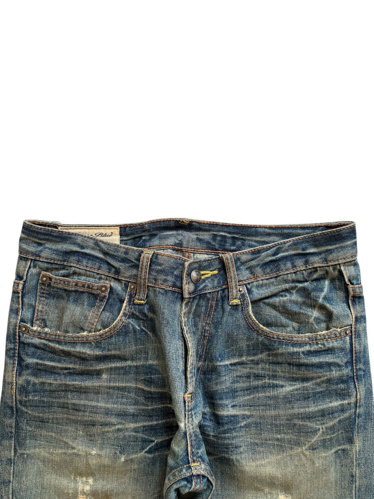Japanese Brand Vintage Japanese Brand Rusty Mud Wash Ripped Jeans Size US 31 - 4 Thumbnail