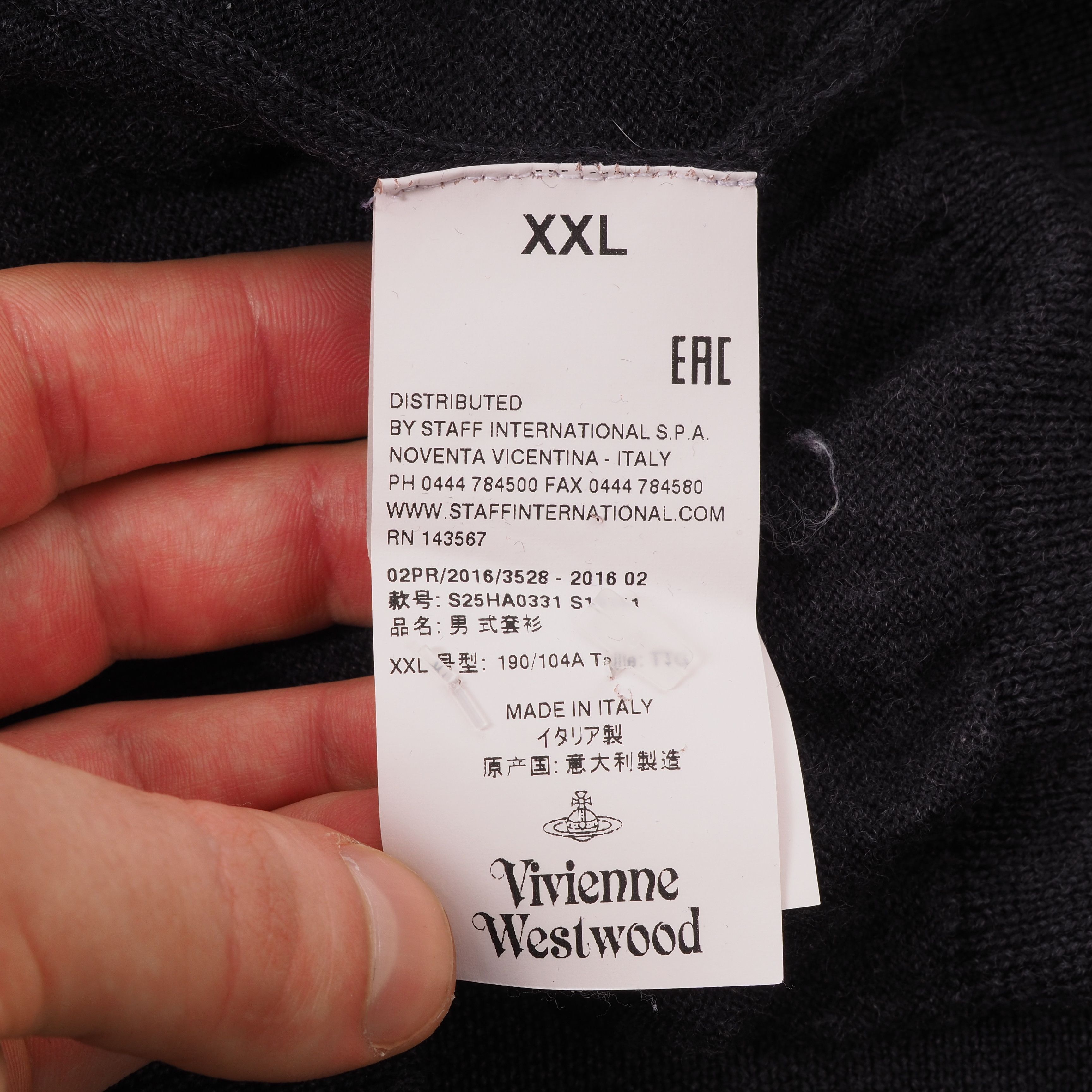 Vivienne Westwood Vivienne Westwood Men's Wool Gray Pullover Sweater Size US XL / EU 56 / 4 - 4 Thumbnail