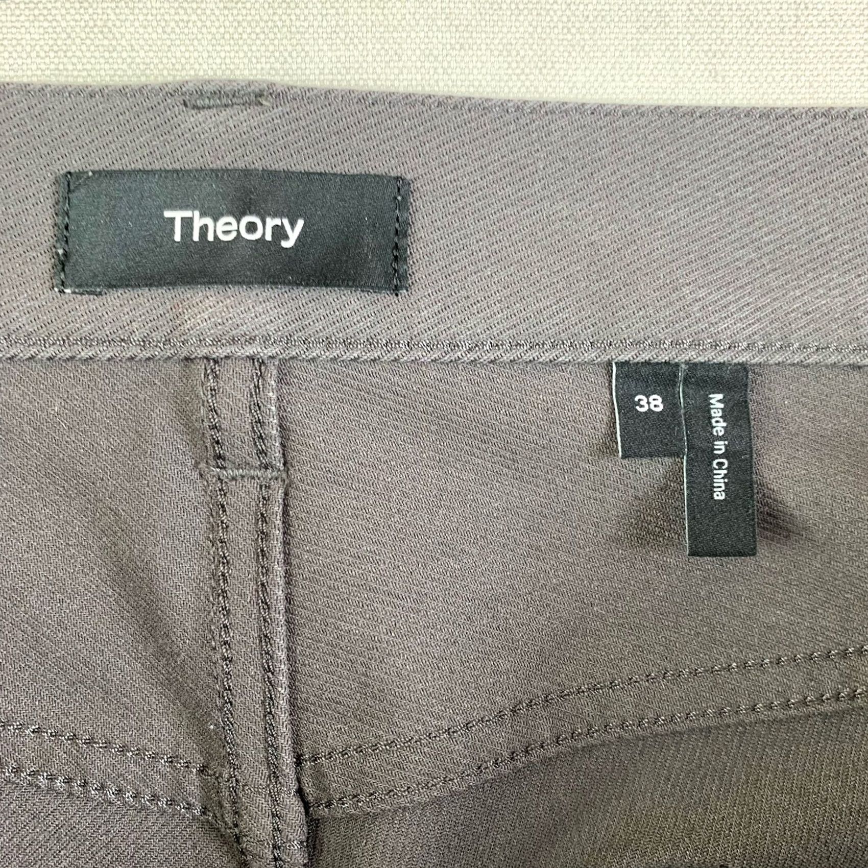 Theory THEORY Neoteric Raffi Twill Pants Mens 38 Gray Flat 38x31 Chino 5-Pocket Regular Tapered Rise Mid Inseam 32 Stocked Flexible Size US 38 / EU 54 - 5 Thumbnail
