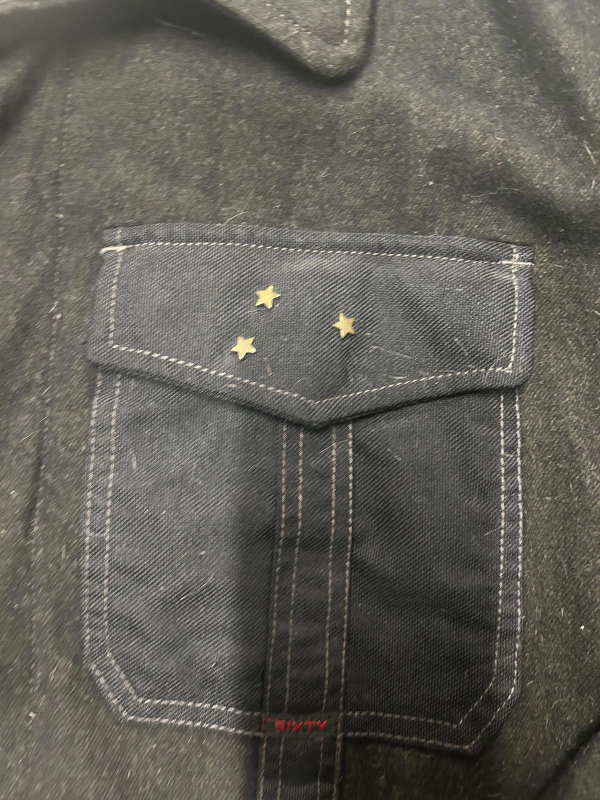 Designer Stylish Black Utility Jacket with Star Accents Size US XXL / EU 58 / 5 - 2 Thumbnail