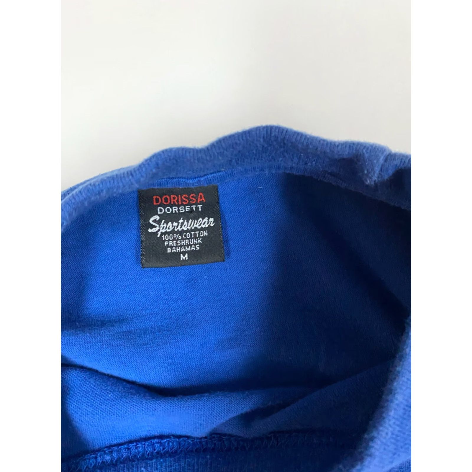 Vintage Dorissa Dorsett Bahamas Mens Shirt M Blue Short Sleeve Crew Neck Cotton Logo T-Shirt Regular Vintage No Size US M / EU 48-50 / 2 - 5 Thumbnail