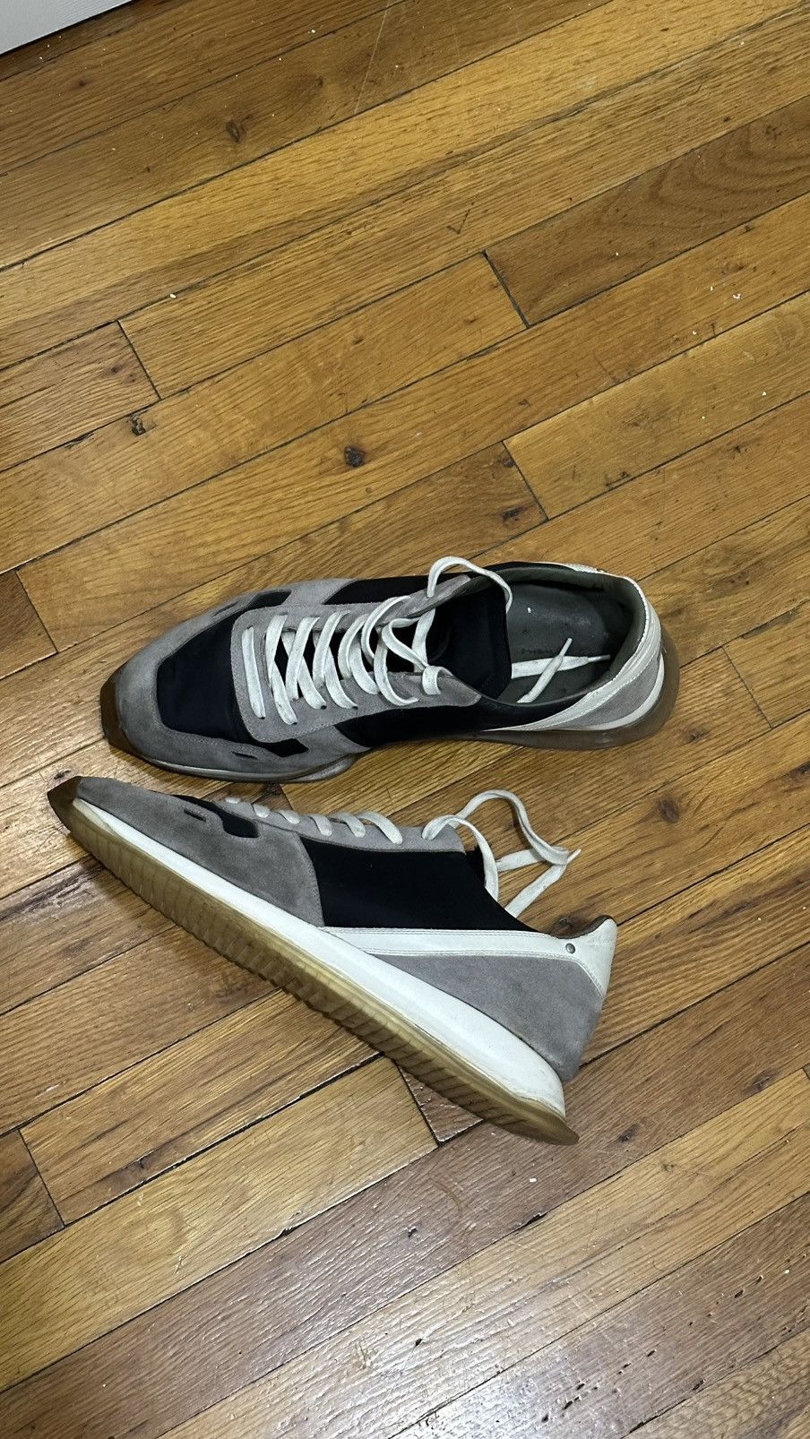 Rick Owens Sisyphus Oblique Lace-up Runners