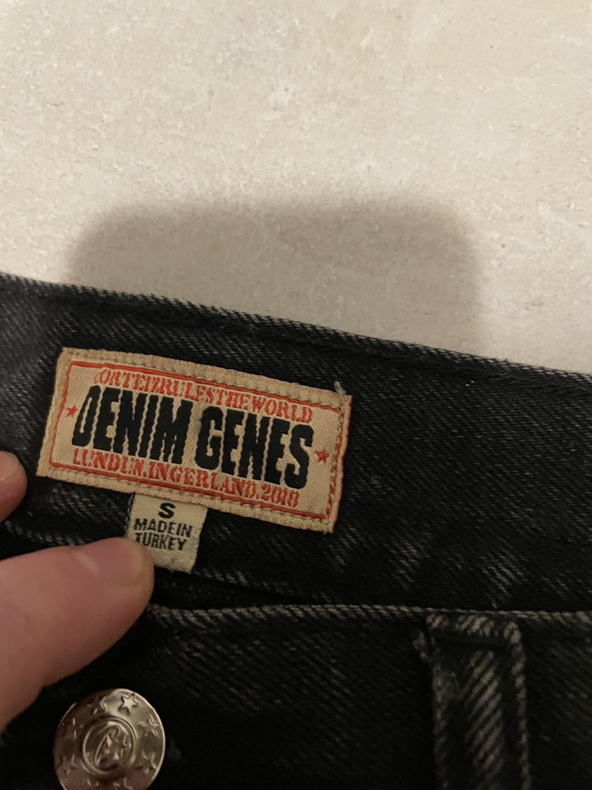 Corteiz Jean Corteiz C-Star Denim Genes Gems Black Loose Baggy Size US 31 - 4 Thumbnail