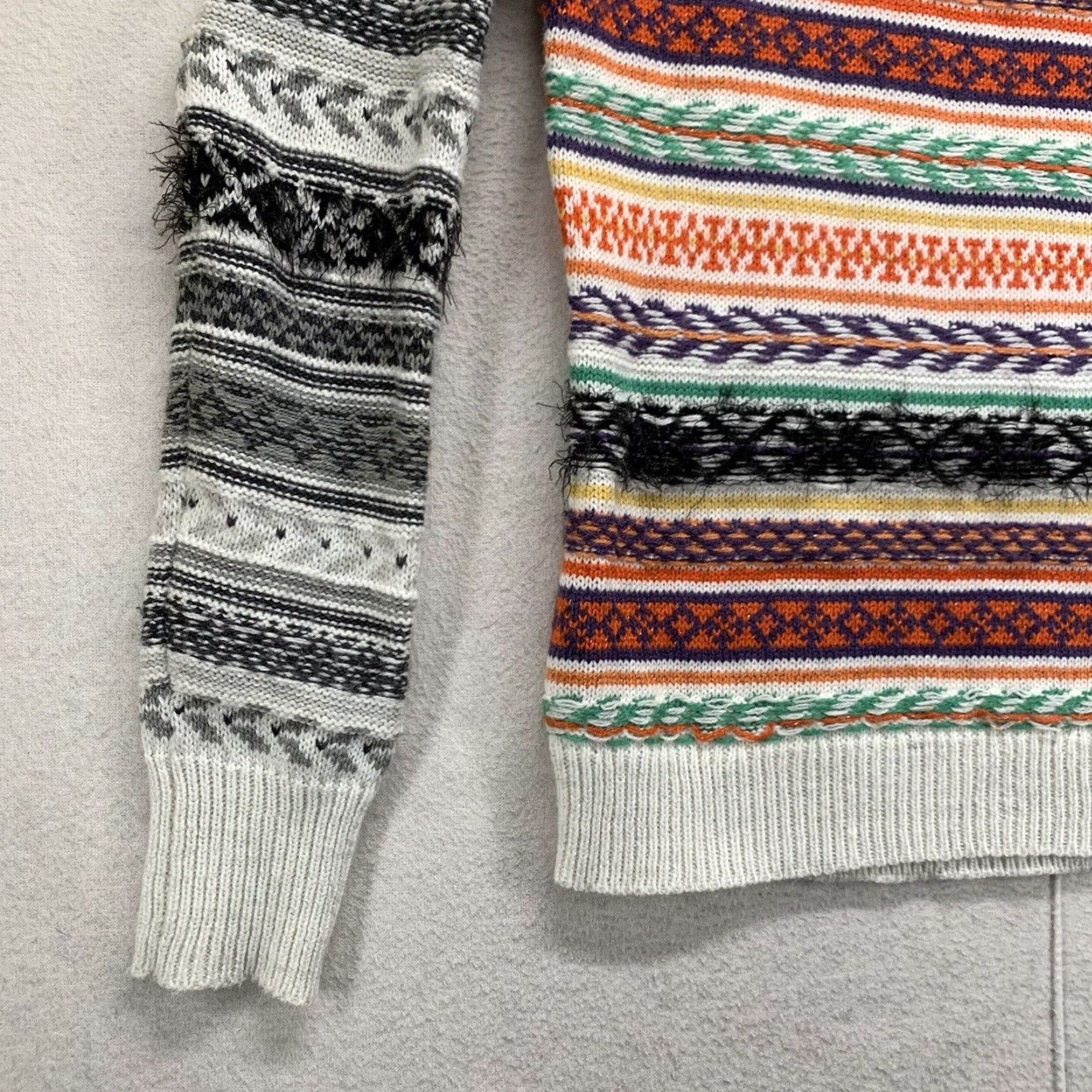 Vera Wang VERA WANG Womens Sweater PRINCESS Small Fair Isle Colorful Multi Knit Size S / US 4 / IT 40 - 2 Thumbnail