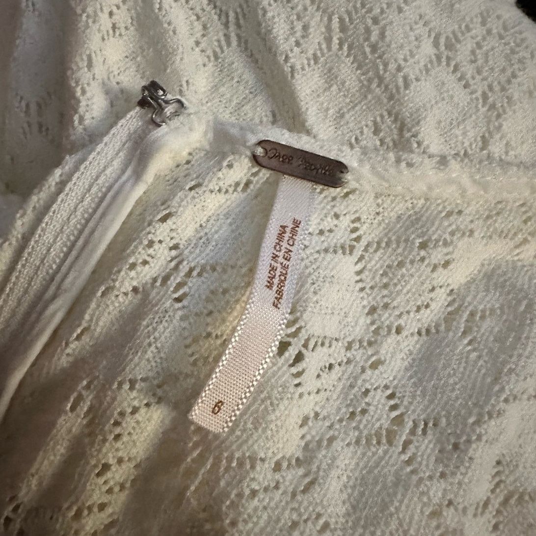 Free People Free People Sweetheart White Lace Daisy Dress Size M / US 6-8 / IT 42-44 - 10 Thumbnail