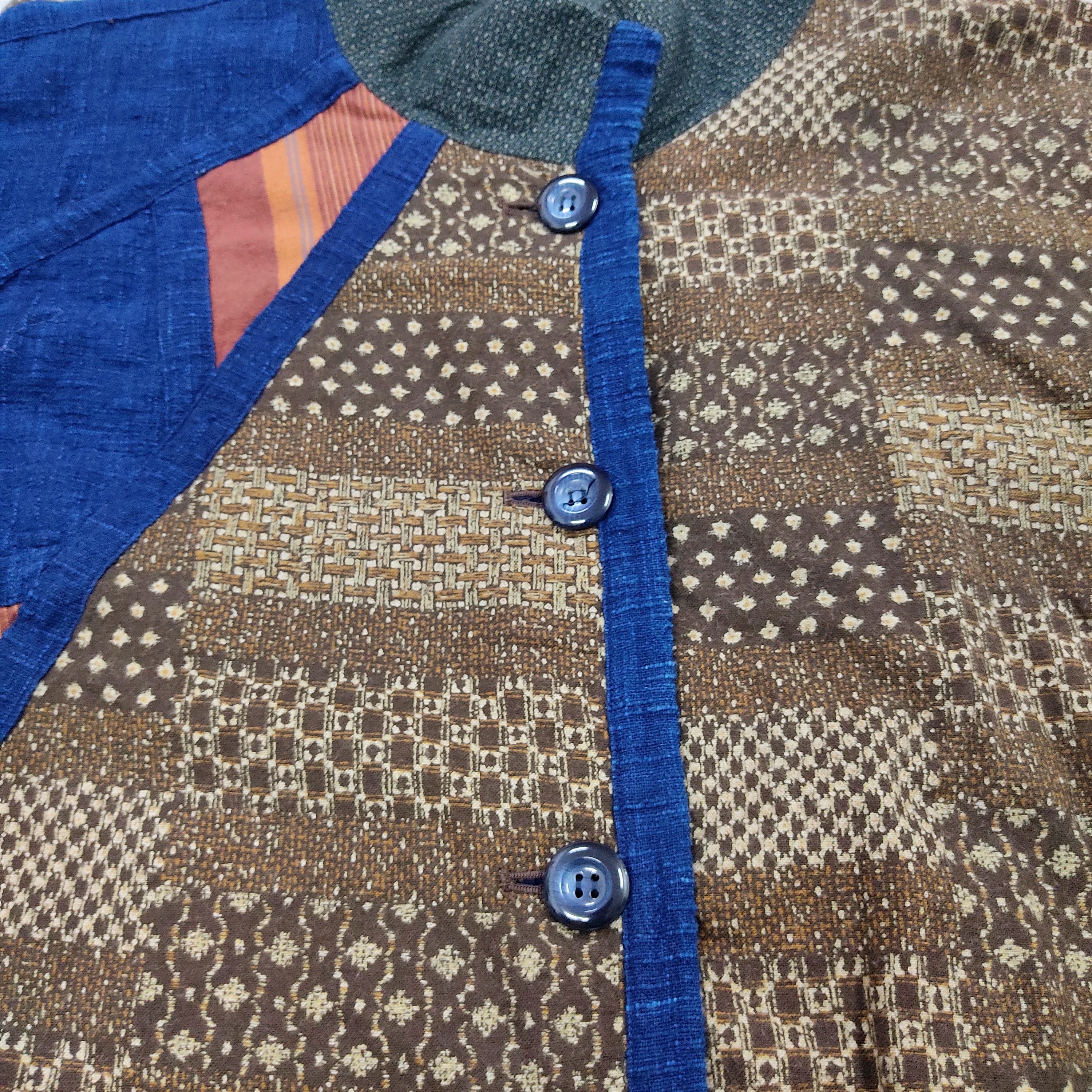 Indigo Japanese Indigo Patchwork Boro Kimono Jacket Size US L / EU 52-54 / 3 - 10 Thumbnail