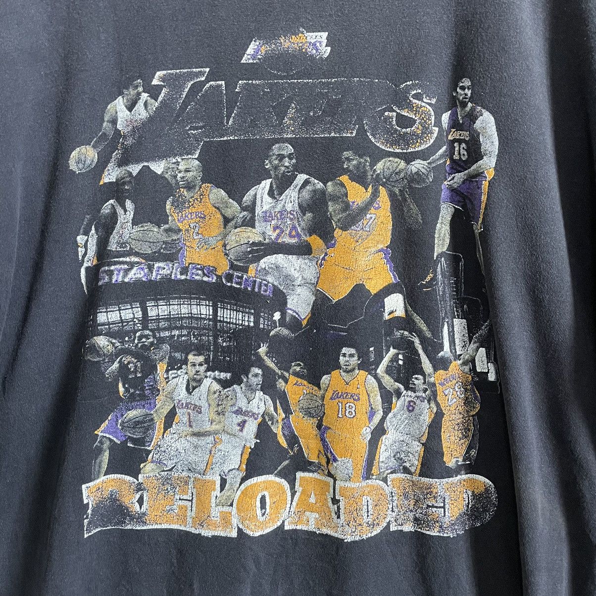 NBA × Vintage Vintage Lakers Hoos Tee Size US XL / EU 56 / 4 - 3 Thumbnail