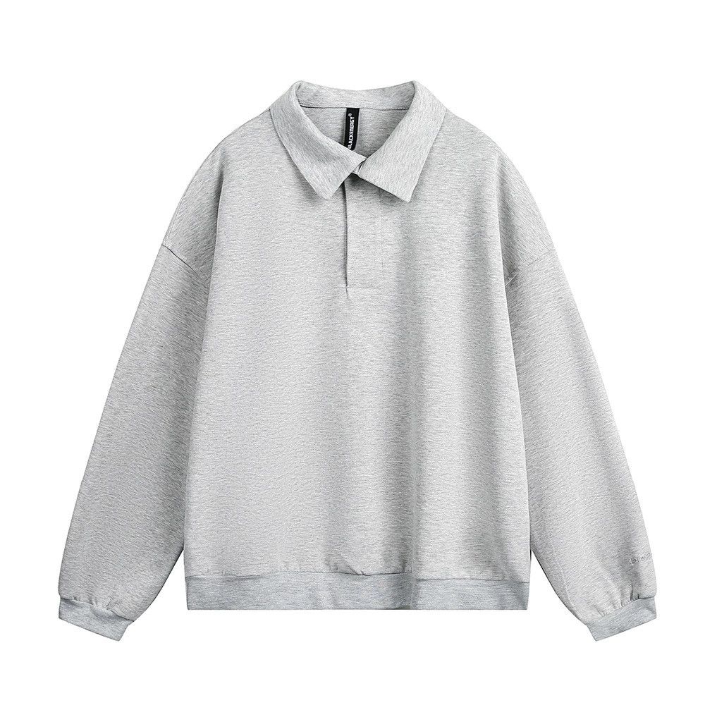 Japanese Brand Men's casual simple solid color loose lapel sweatshirt Size US M / EU 48-50 / 2 - 1 Thumbnail