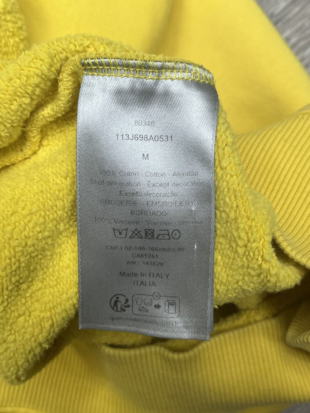 Christian Dior Monsieur Dior CD Icon Hooded Yellow Sweatshirt Size US M / EU 48-50 / 2 - 5 Thumbnail