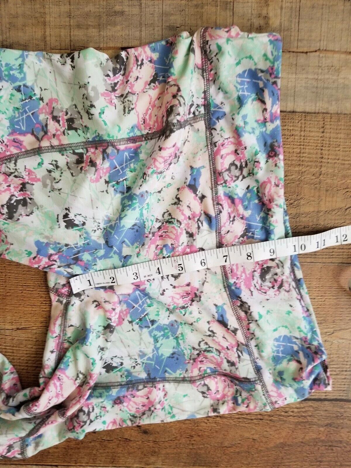 Designer Ikonik Leggings Large Floral Print Fitted Workout Yoga Size 36" / US 14 / IT 50 - 5 Thumbnail