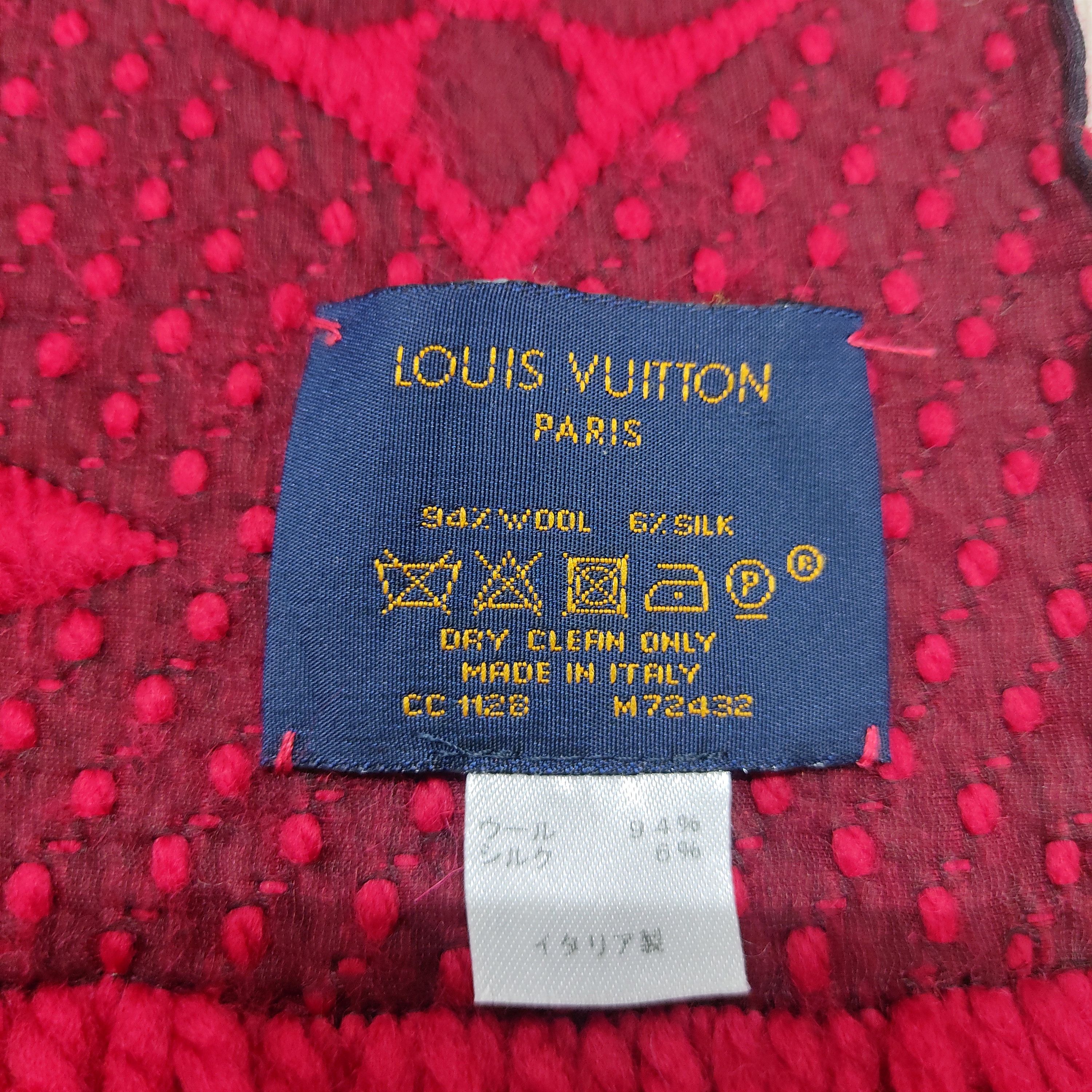 Louis Vuitton LOUIS VUITTON Logomania Monogram Wool Silk Wrap Scarf Size ONE SIZE - 5 Thumbnail