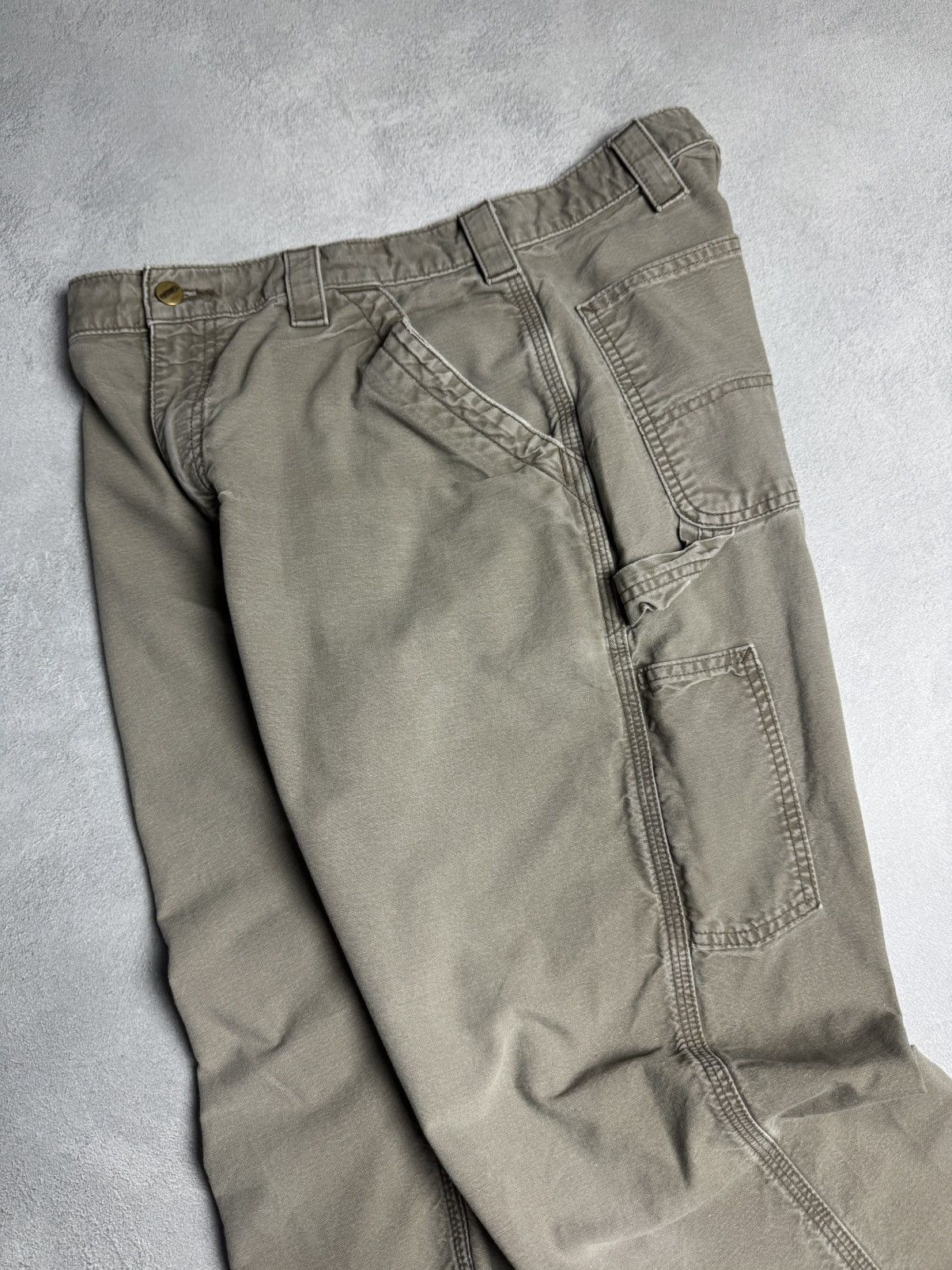 Carhartt × Vintage Carhartt Vintage 90s Straight Faded Carpenter Pants sz 34/30 Size US 34 / EU 50 - 6 Thumbnail