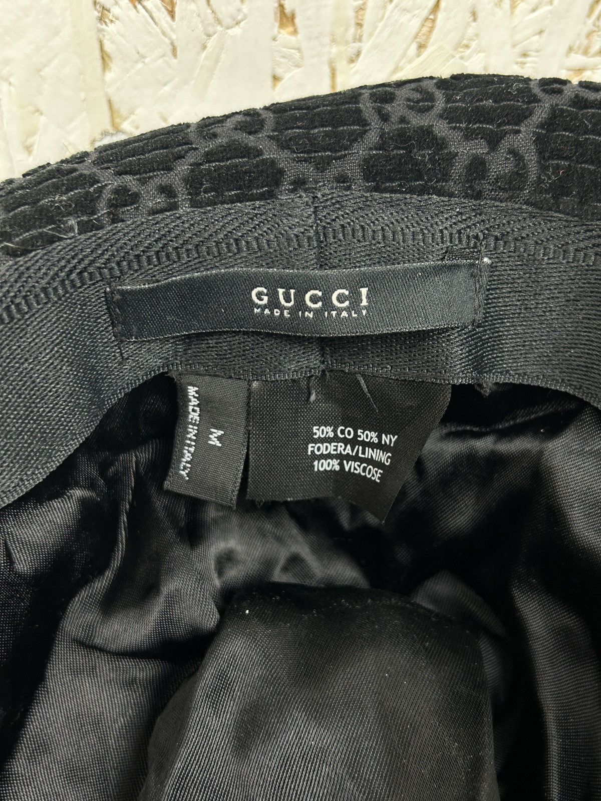Gucci Vintage Gucci Corduroy Monogram GG Web Headwear Hat Size ONE SIZE - 6 Thumbnail