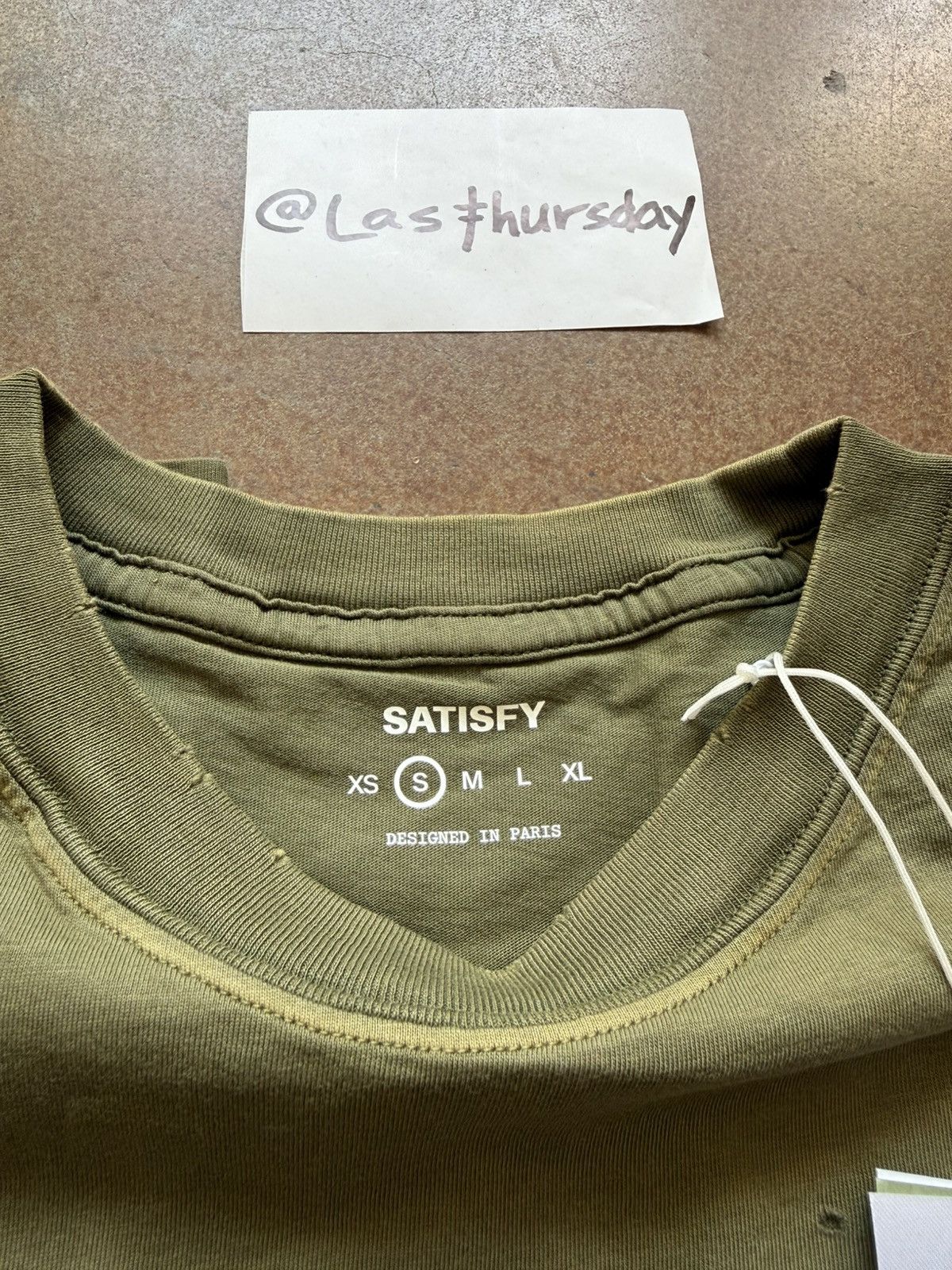 Satisfy Satisfy Running Equipment MothTech Tee Olive Green Small Size US S / EU 44-46 / 1 - 4 Thumbnail