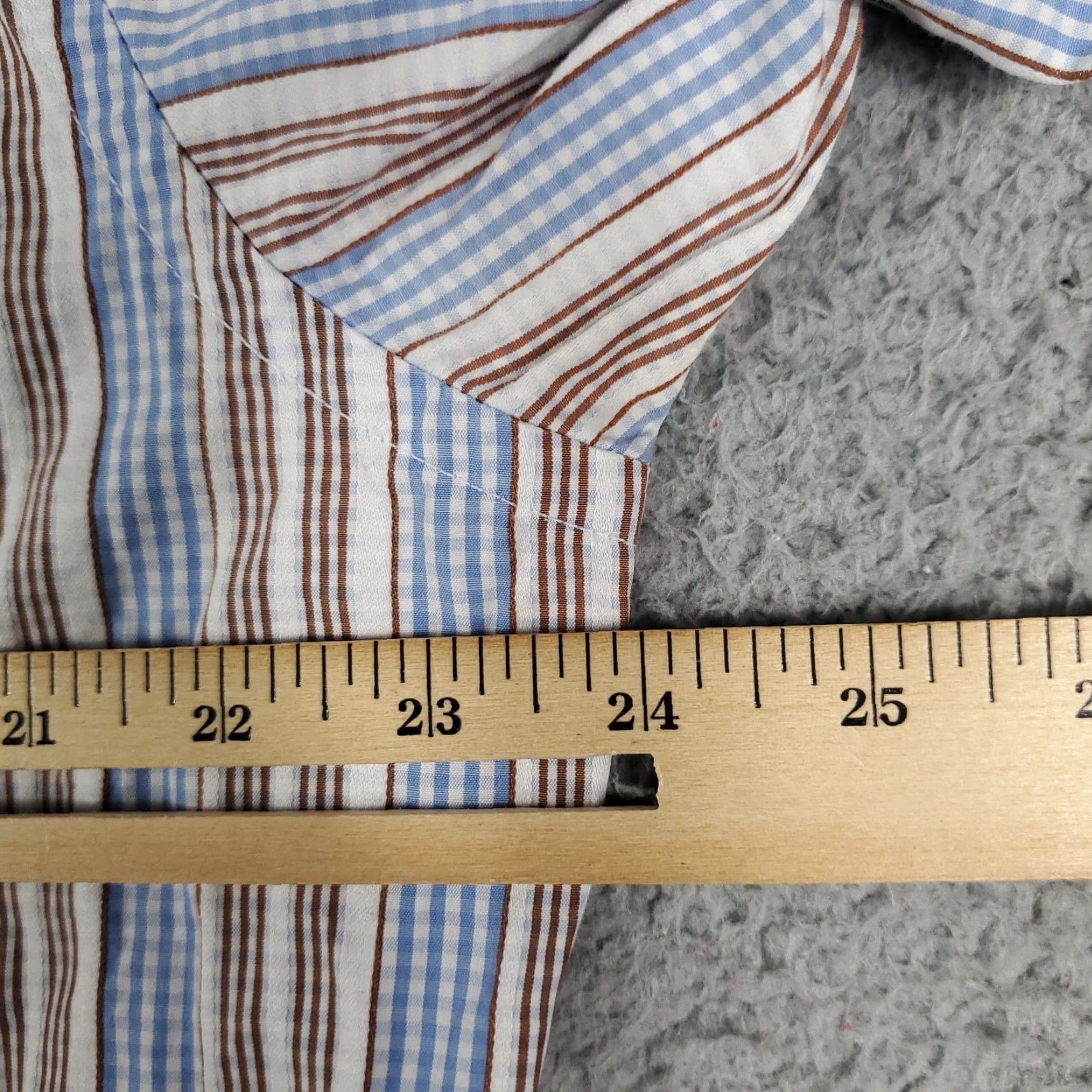 BUGATCHI Bugatchi Uomo Shirt Mens Large Blue Striped Button Up Long Sleeve Size US L / EU 52-54 / 3 - 5 Thumbnail