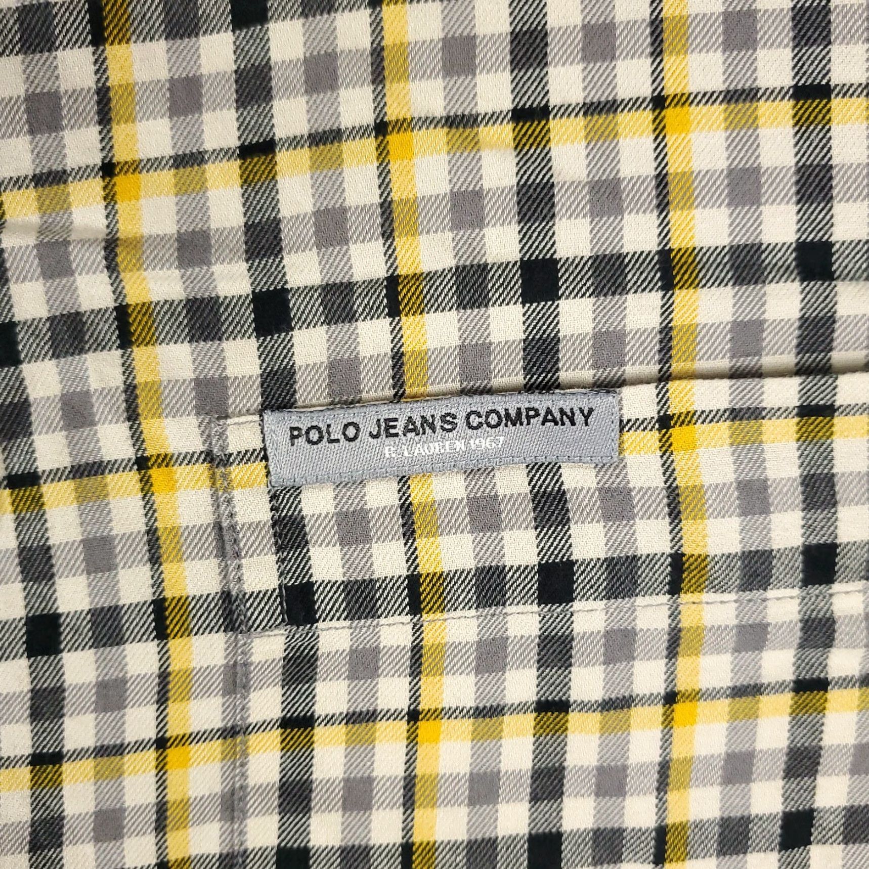 Ralph Lauren Ralph Lauren Shirt Button-Up Men’s Plaid Long Sleeve Button Collared Yellow Gray Color M Medium Classic Preppy American Modern Colorful Regular Size US M / EU 48-50 / 2 - 2 Thumbnail