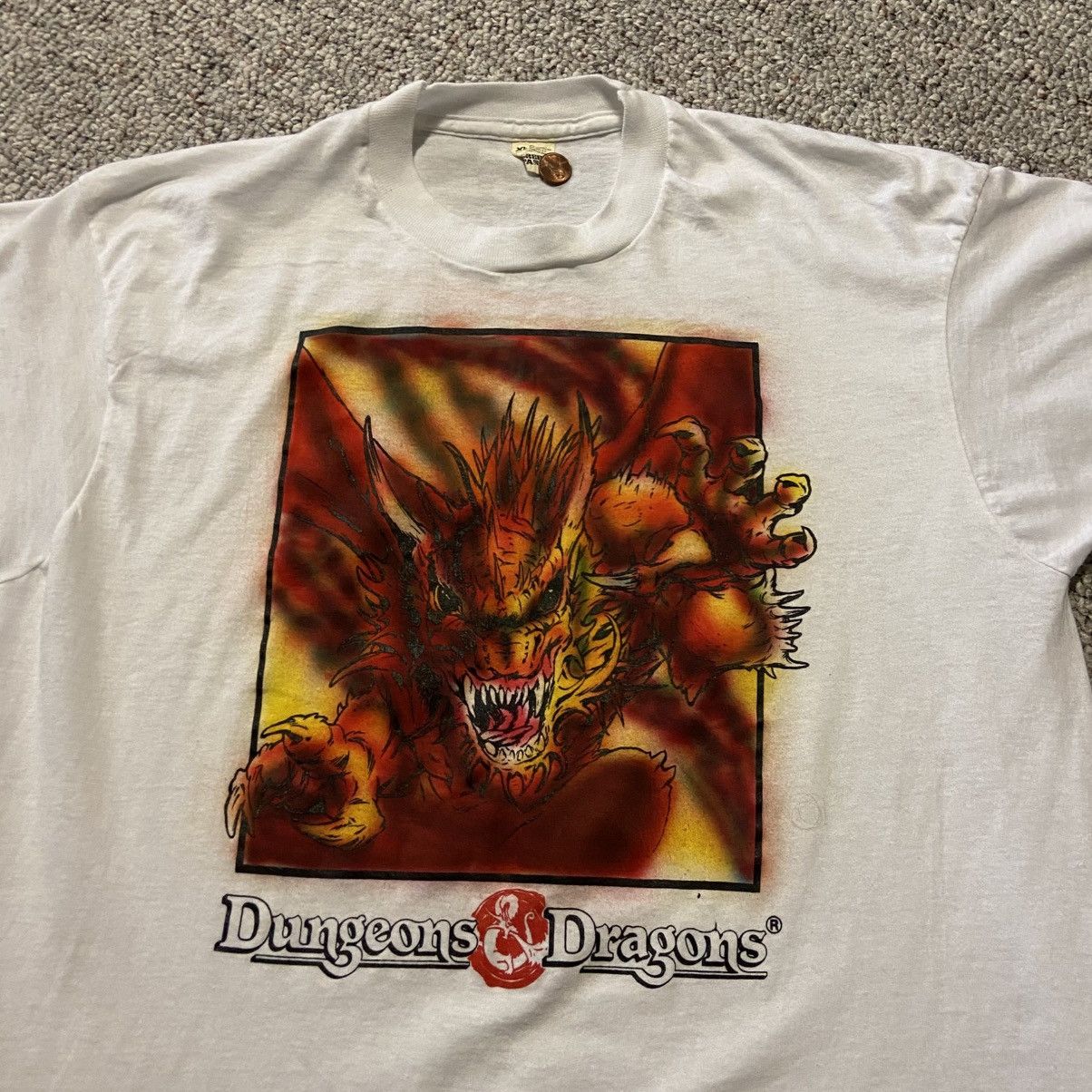 Vintage 90s 1991 Dungeons & Dragons shirt Size US L / EU 52-54 / 3 - 3 Thumbnail