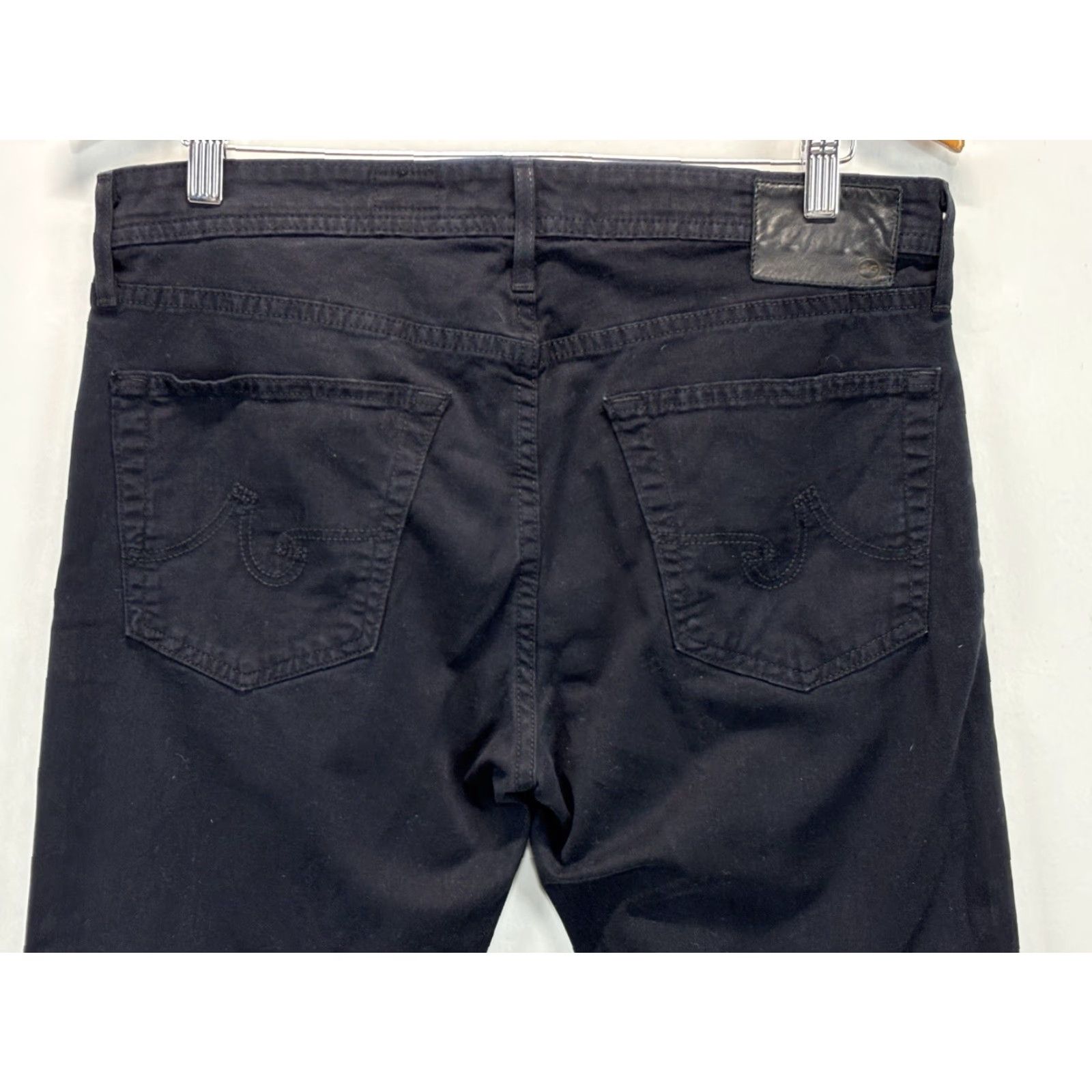 Vintage VINTAGE: AG Adriano Goldschmied The Matchbox Slim Straight Pants Black 33x28 Mens Regular Waist 32 Inseam 28 Gray Straight 33x28 Size US 33 - 4 Thumbnail