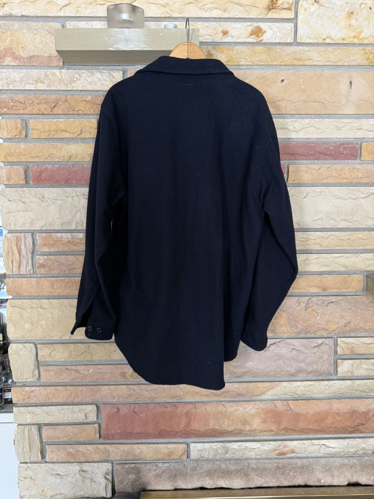 Woolrich Woolen Mills Vintage Woolrich Wool Button Up Shirt Navy NOS Size US L / EU 52-54 / 3 - 6 Thumbnail