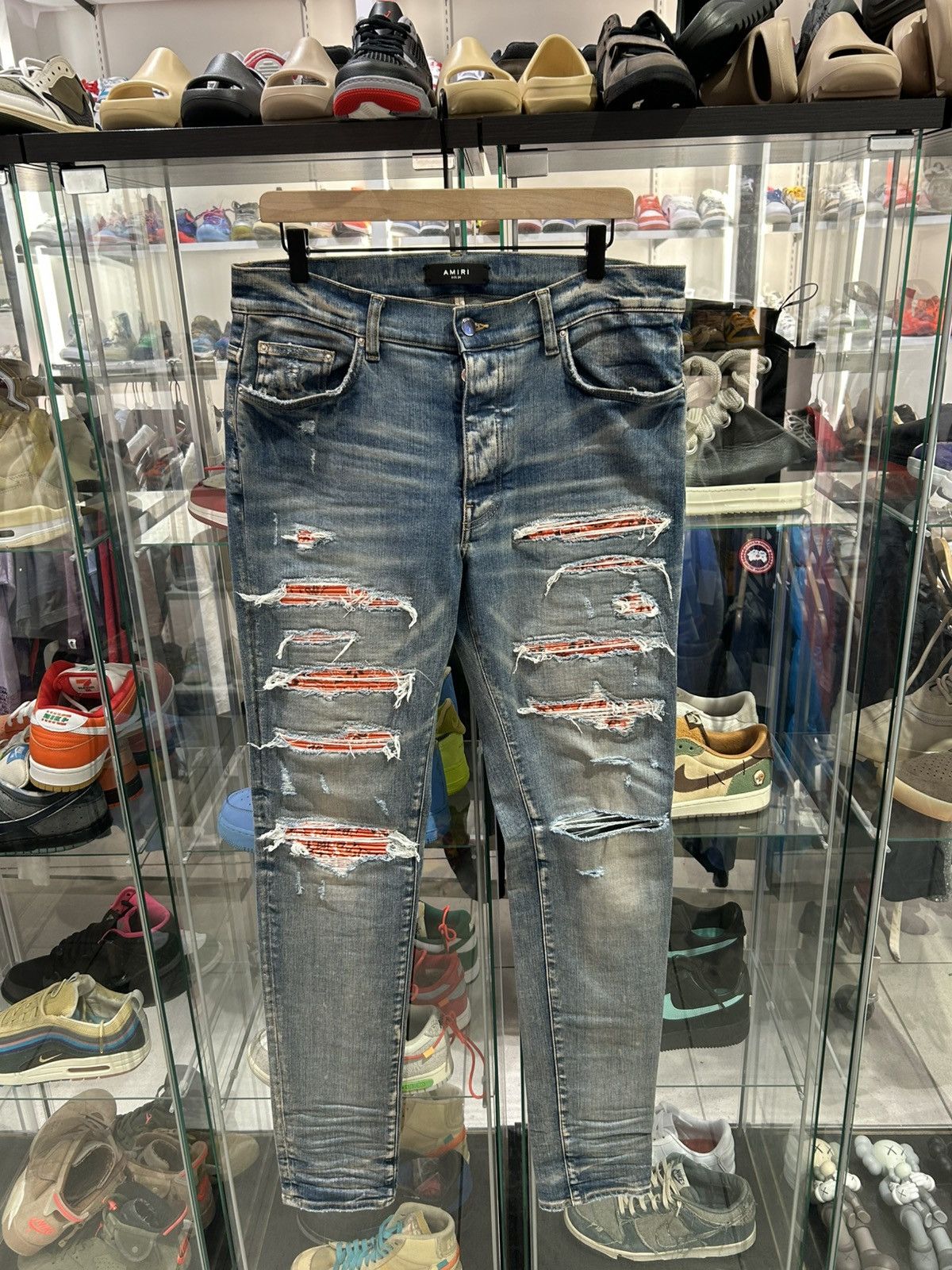 Amiri Amiri thrasher bandana jeans orange Size US 34 / EU 50 - 1 Thumbnail