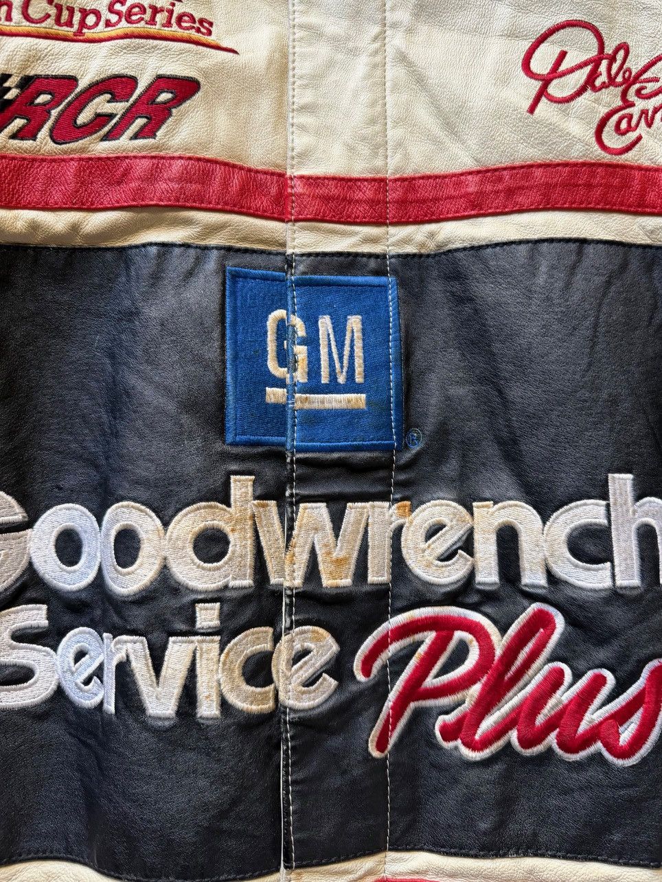Jeff Hamilton Vintage 90s Jeff Hamilton Goodwrench Nascar Leather Jacket Size US XXL / EU 58 / 5 - 3 Thumbnail