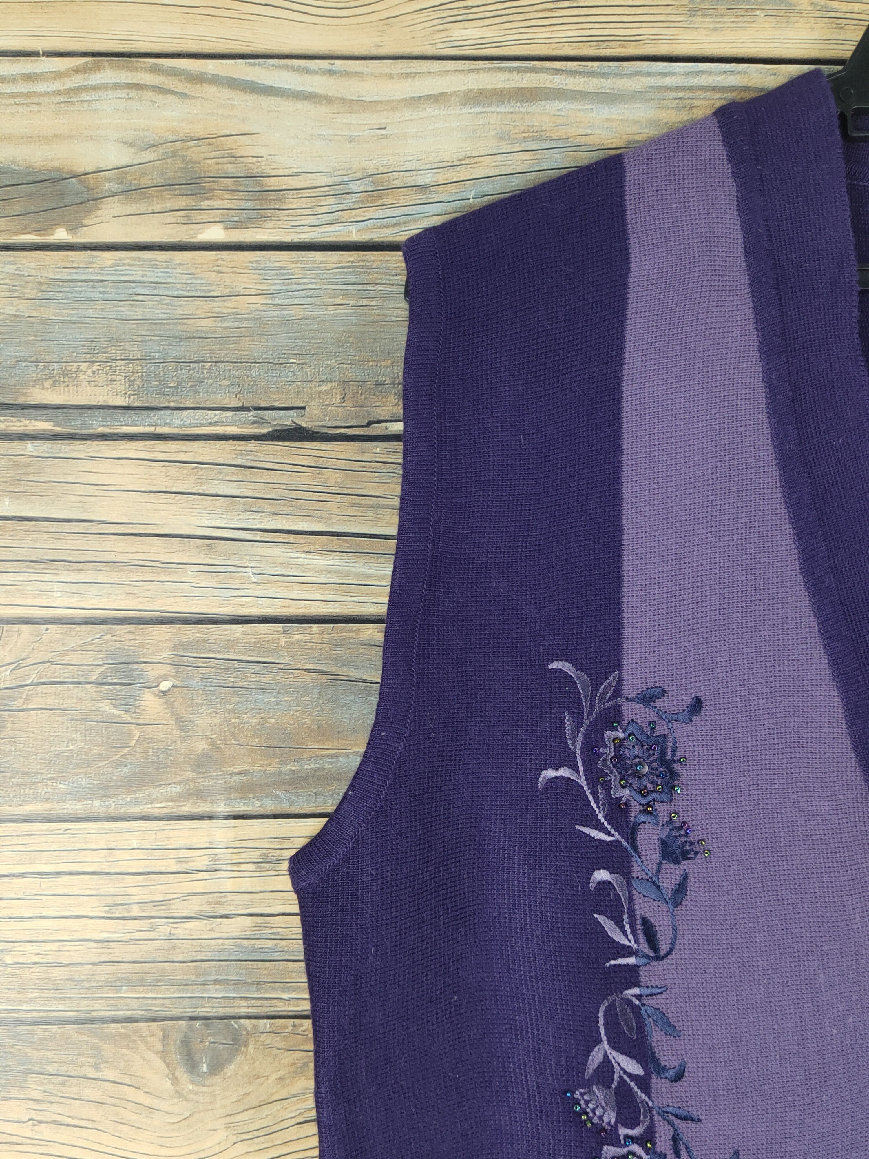 Homespun Knitwear Hgsa-bun Purple vintage Knitwear Vests #W1519 Size M / US 6-8 / IT 42-44 - 5 Thumbnail