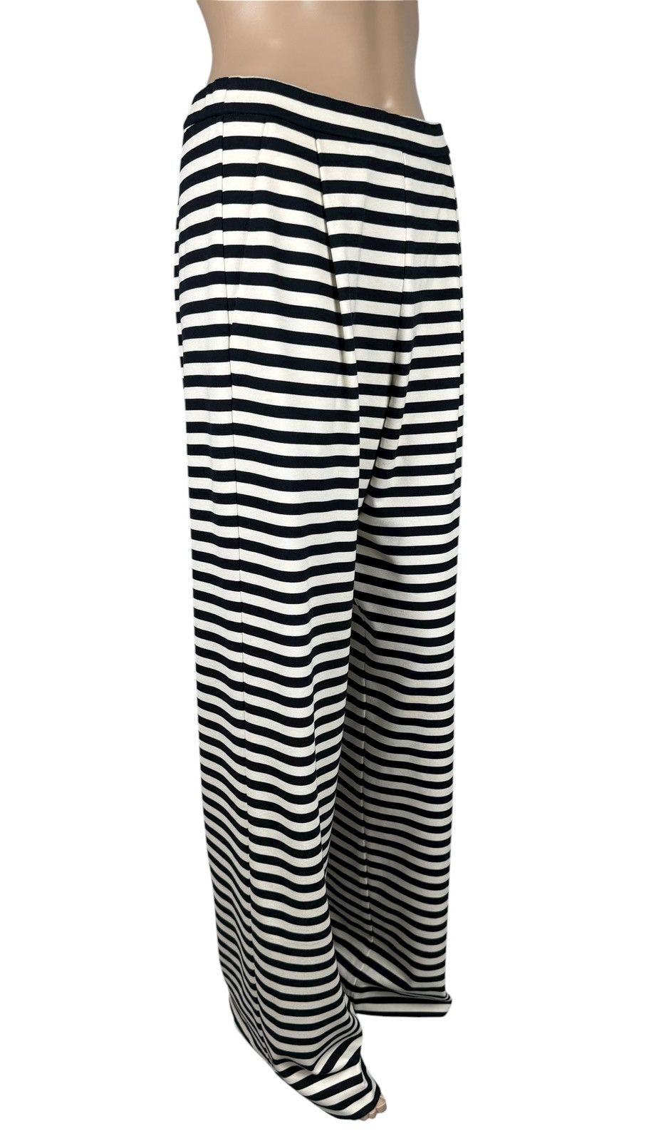 Max Mara Max Mara Striped Pants Wide Leg Viscose Jersey size US8 UK10 Size 28" / US 6 / IT 42 - 3 Thumbnail