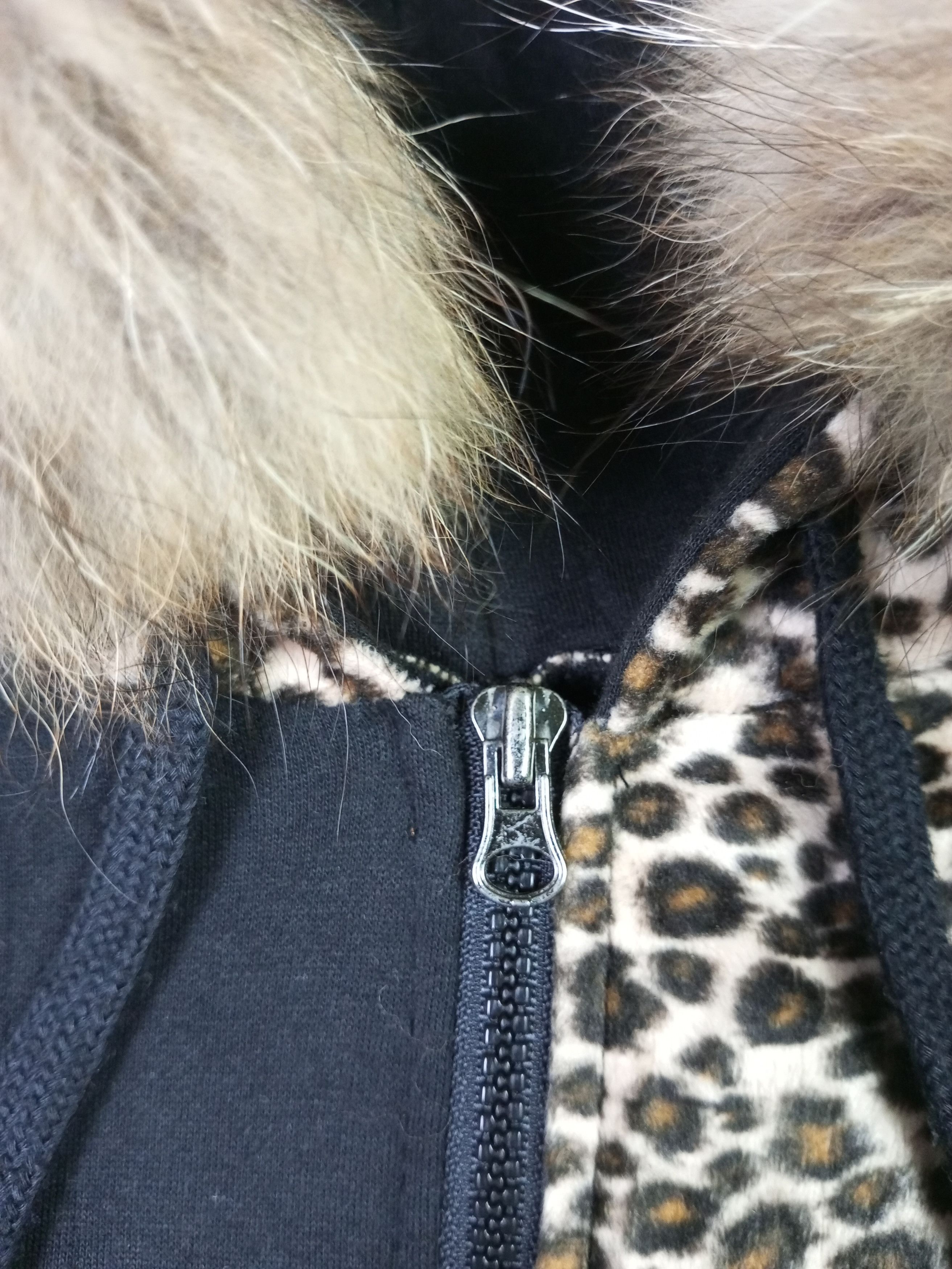 Japanese Brand "NO TAG"Japanese Leopard Zip Fur Hoodie Ifsixwasnine Style Size US L / EU 52-54 / 3 - 10 Thumbnail