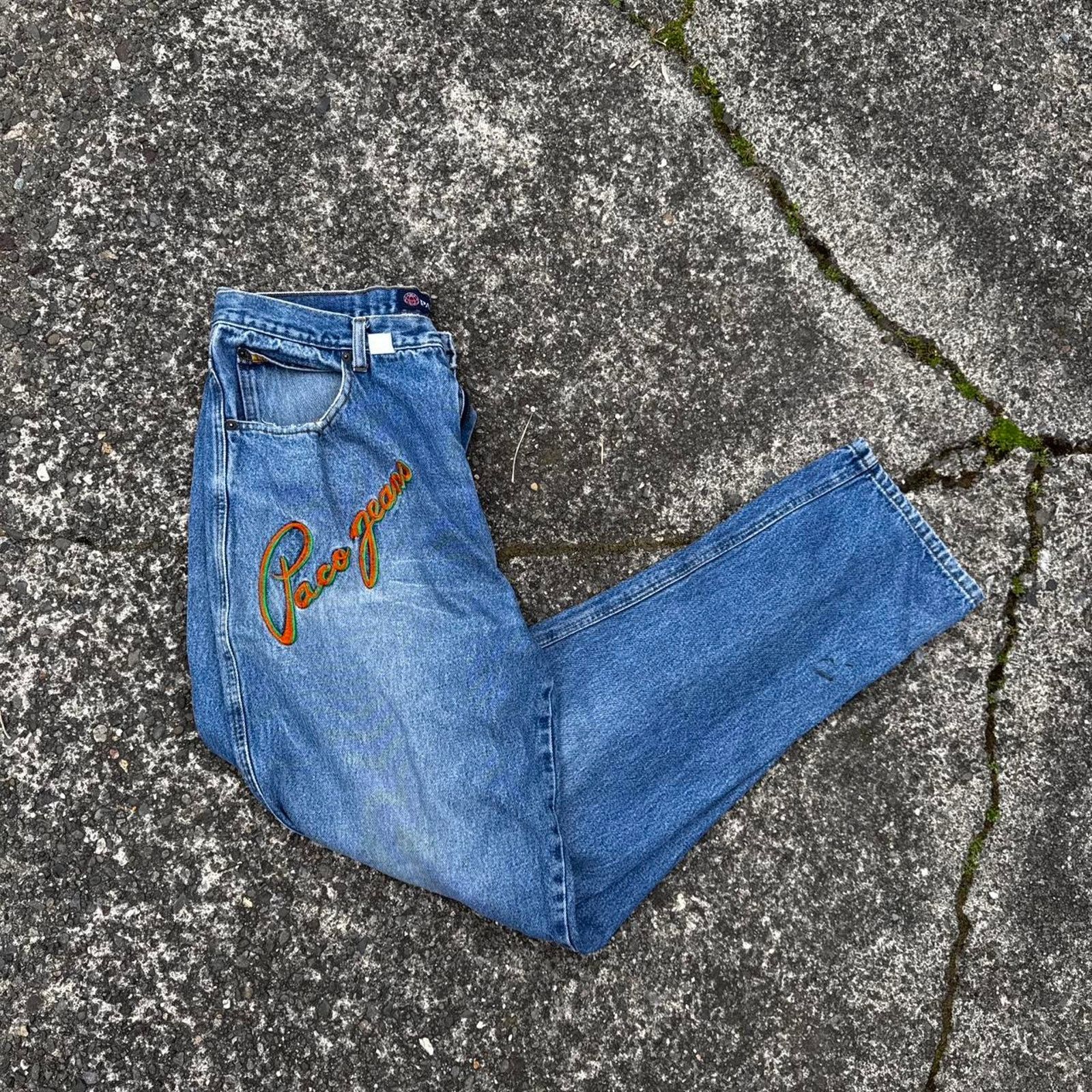 Other Vintage Men’s Embroidered Paco Jeans – Size 36 Size US 36 / EU 52 - 1 Thumbnail