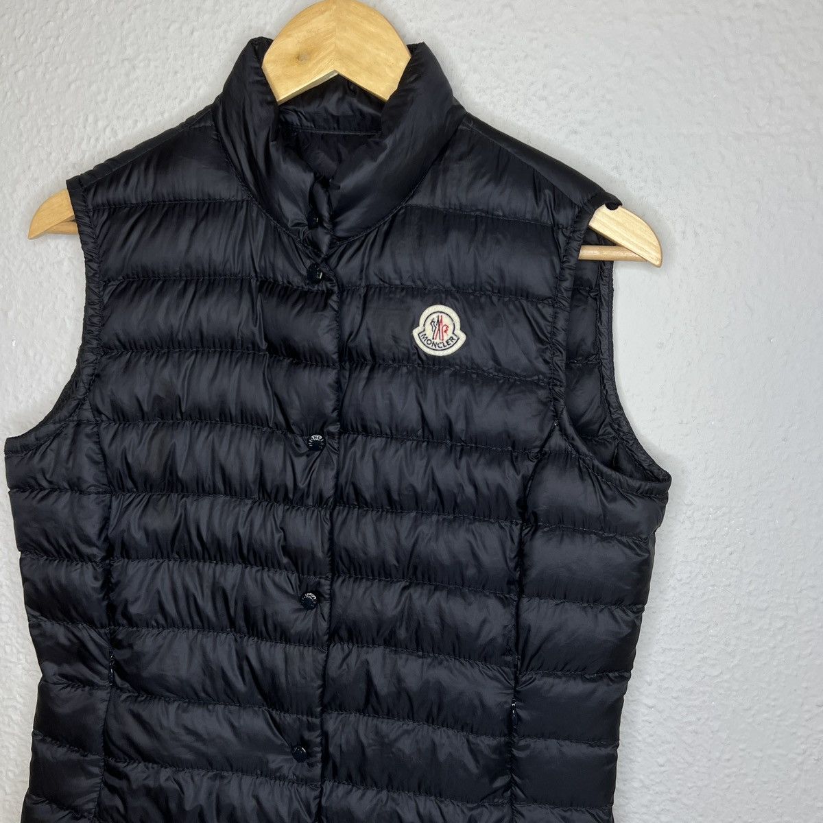 Designer × Moncler Moncler Puffer Down Vest Gilet Jacket Logo Black Retro Y2K Size M / US 6-8 / IT 42-44 - 3 Thumbnail