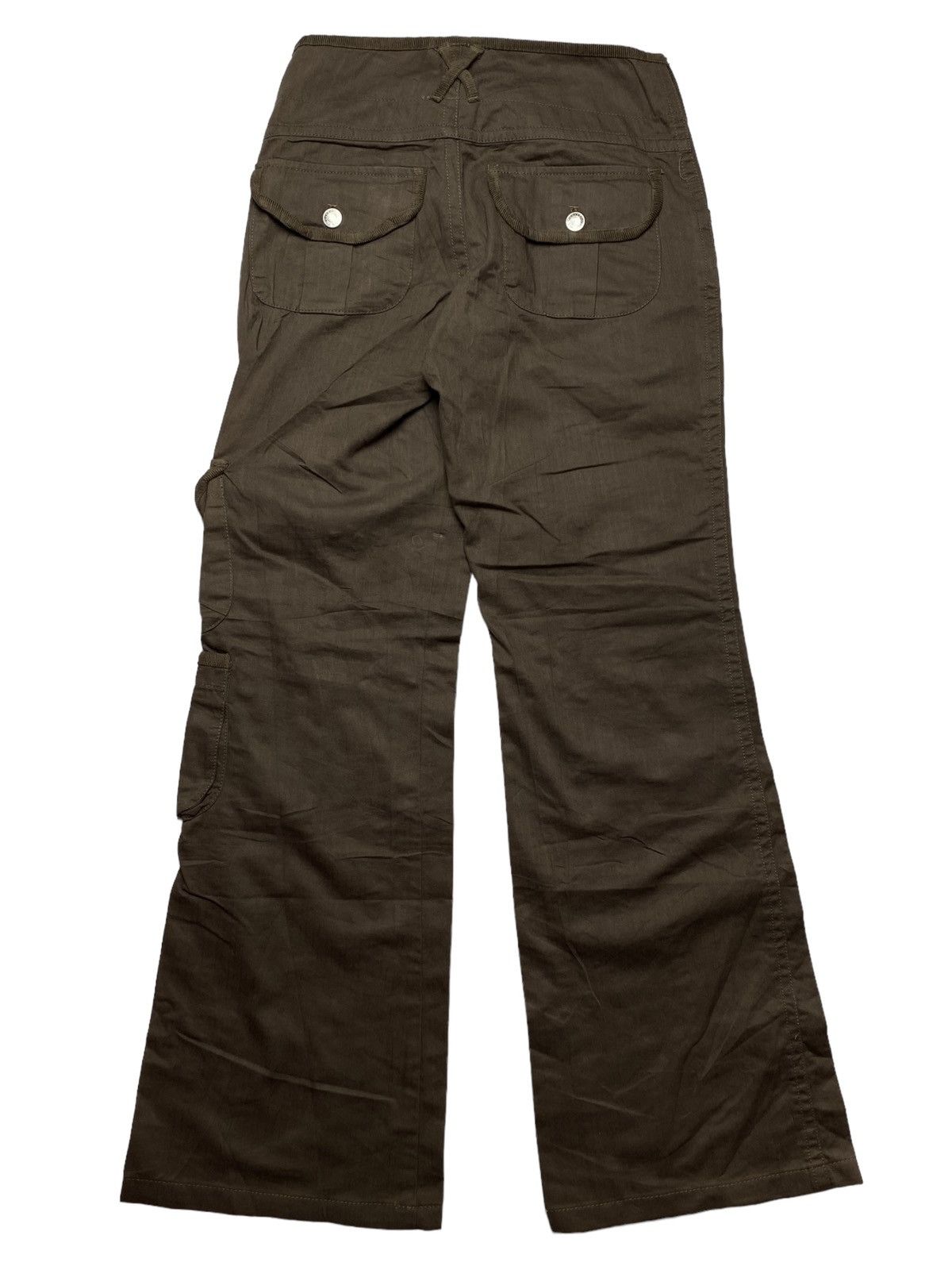 Japanese Brand 2000s Pauline Bleu - Flared Cargo Pants Size US 29 - 2 Thumbnail